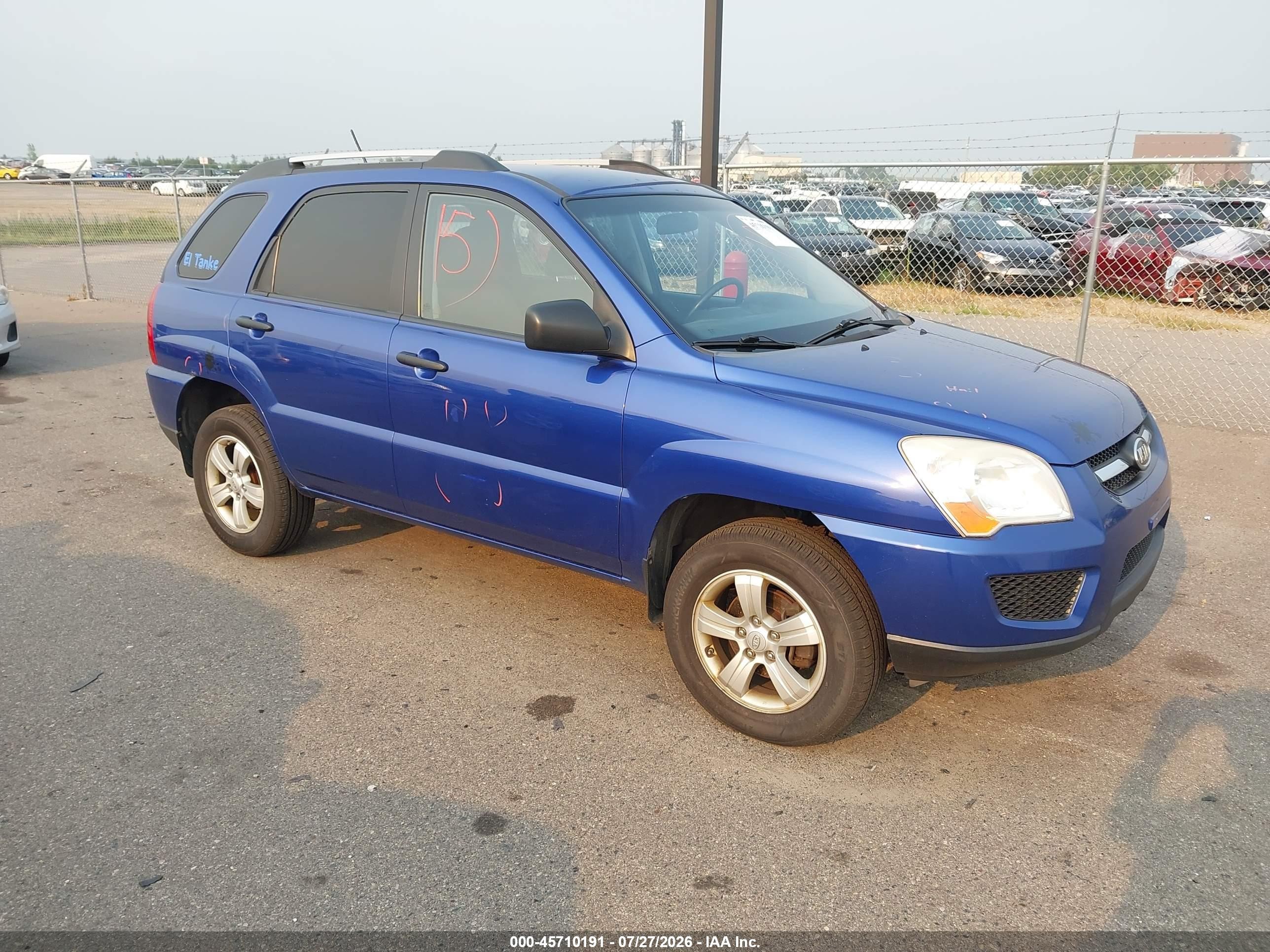 2010 Kia Sportage LX, VIN KNDKG3A45A7706638 — Rear end