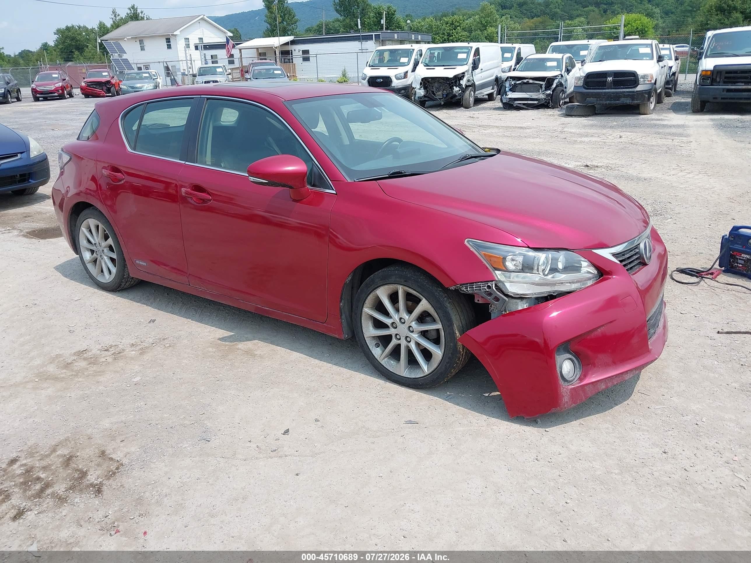 2011 Lexus CT 200h Premium, VIN JTHKD5BH6B2022927 — Обычный износ