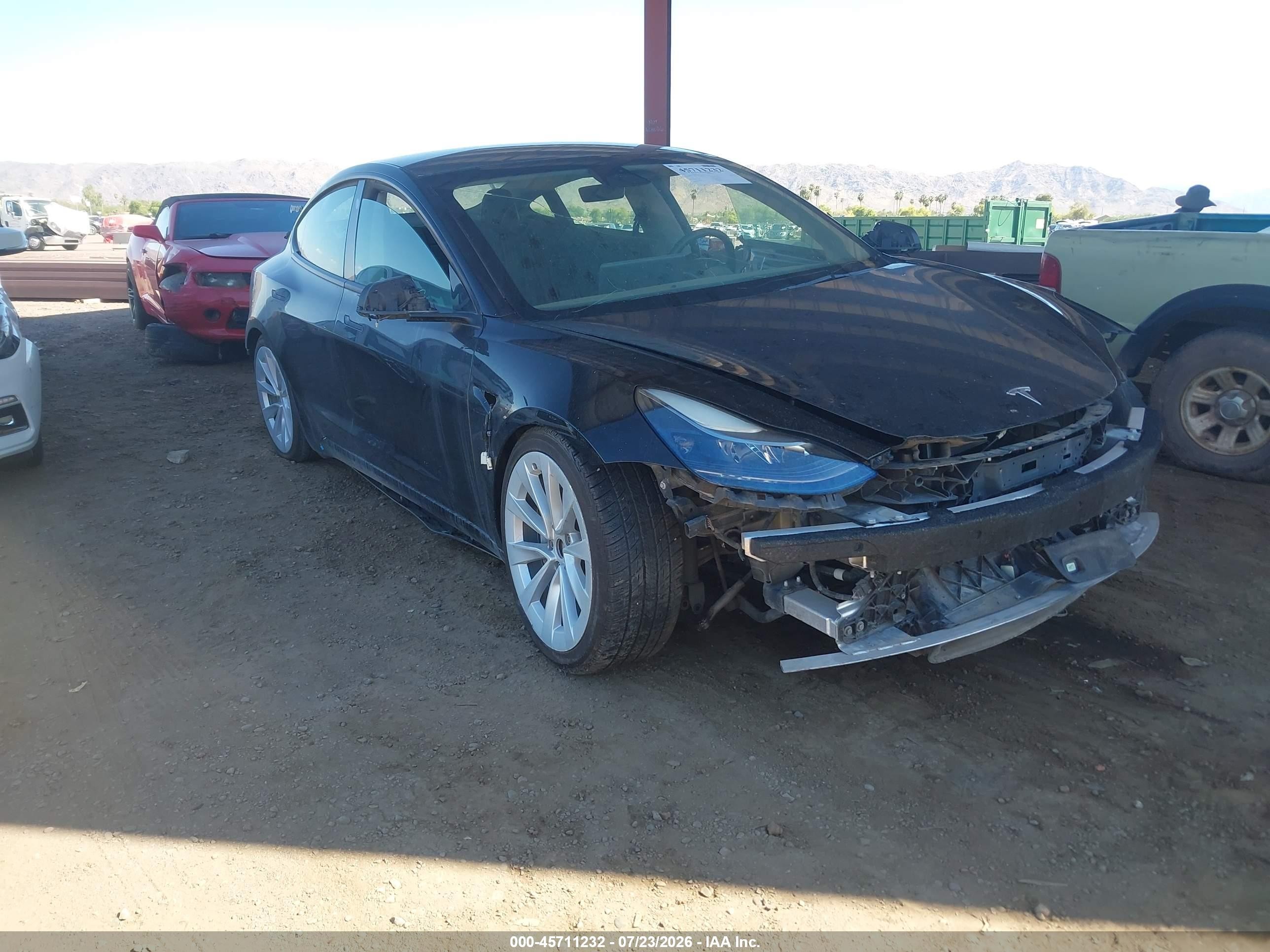 2022 Tesla Model 3, VIN 5YJ3E1EA2NF187238 — Not stated