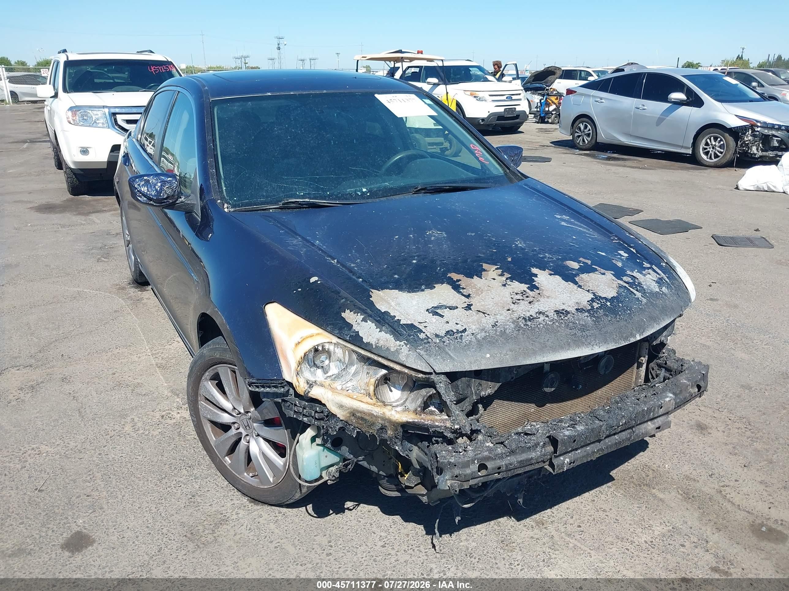 2011 Honda Accord EX, VIN 1HGCP2F75BA136843 — Burn