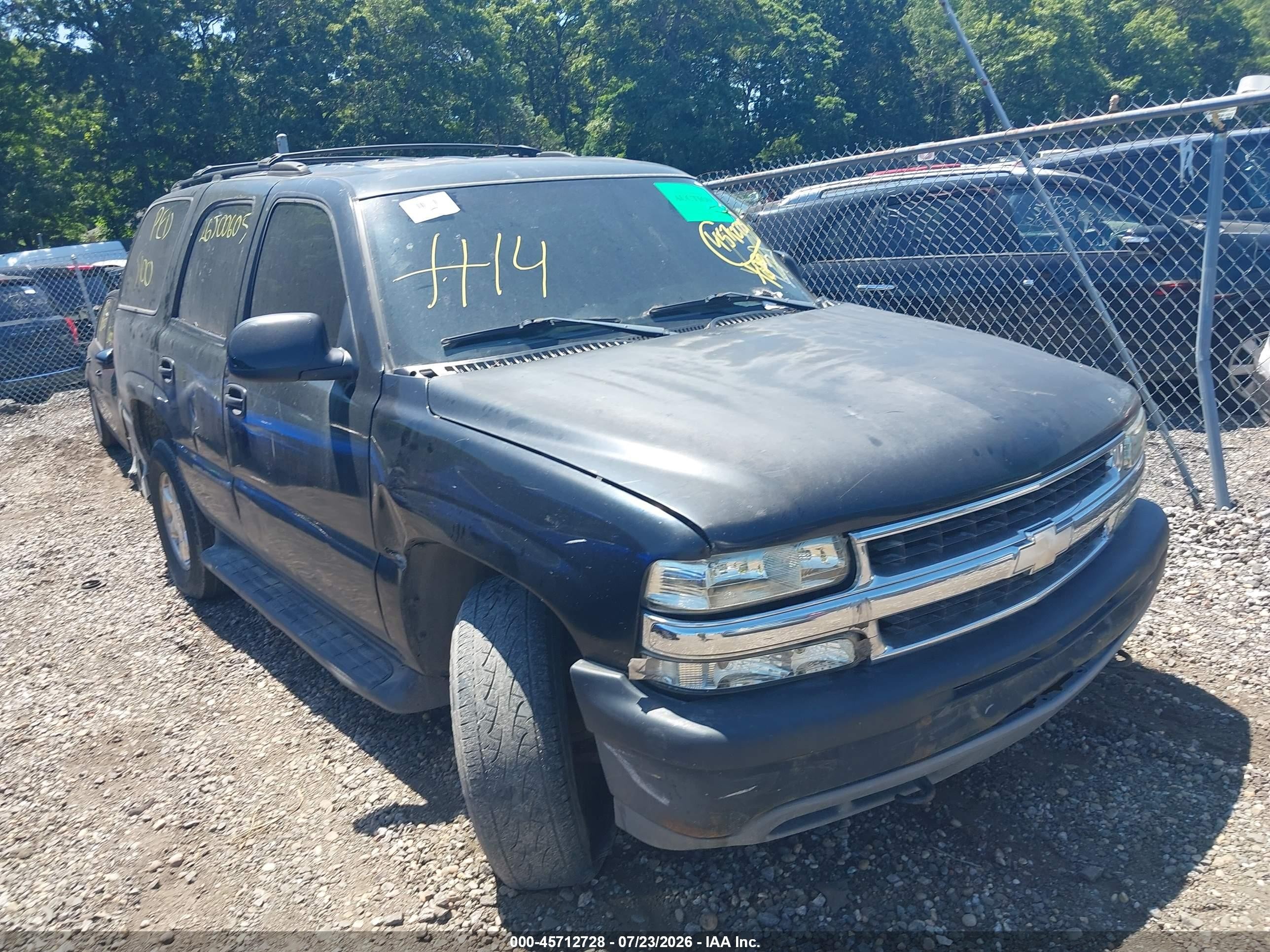 2003 Chevrolet Tahoe LS, VIN 1GNEK13V63R187247 — Rear end