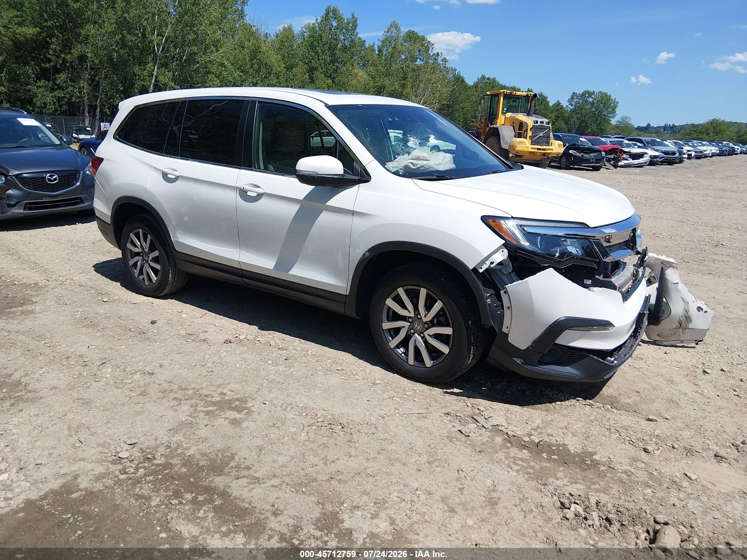2022 Honda Pilot EX-L, VIN 5FNYF6H59NB017201 — Front end