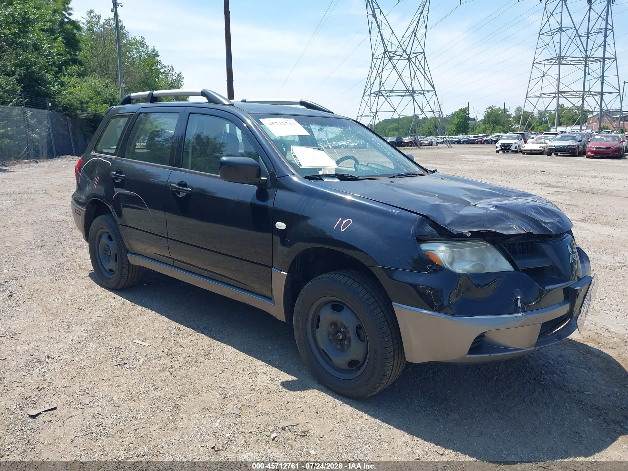 2006 Mitsubishi Outlander LS, VIN JA4LZ31F06U001202 — Front end