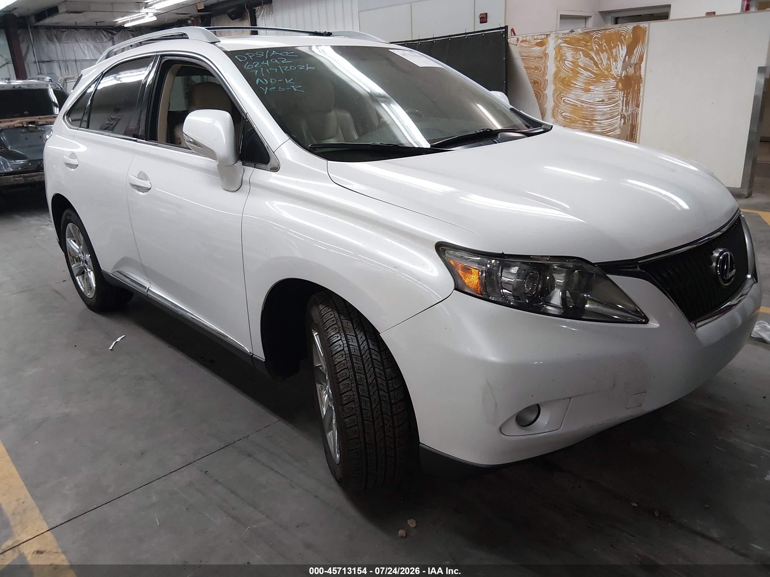 2011 Lexus RX 350, VIN 2T2ZK1BA9BC051613 — Side