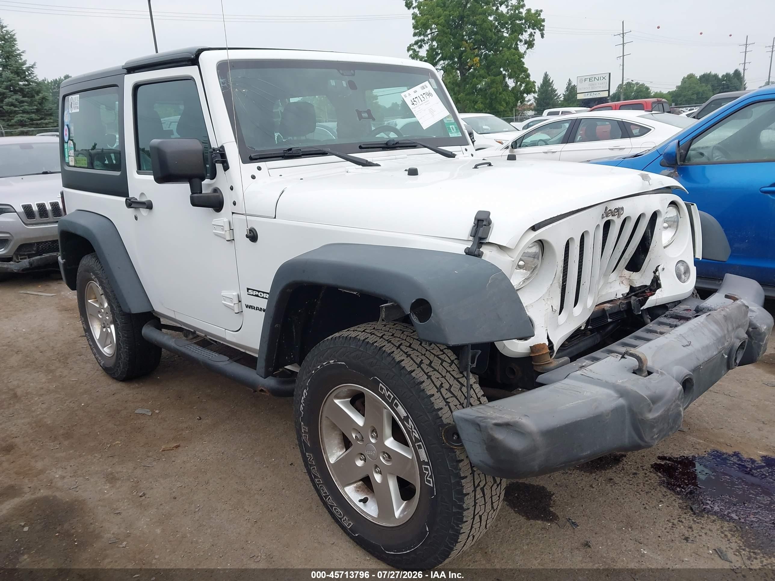 2016 Jeep Wrangler Sport, VIN 1C4AJWAG3GL255721 — Front end