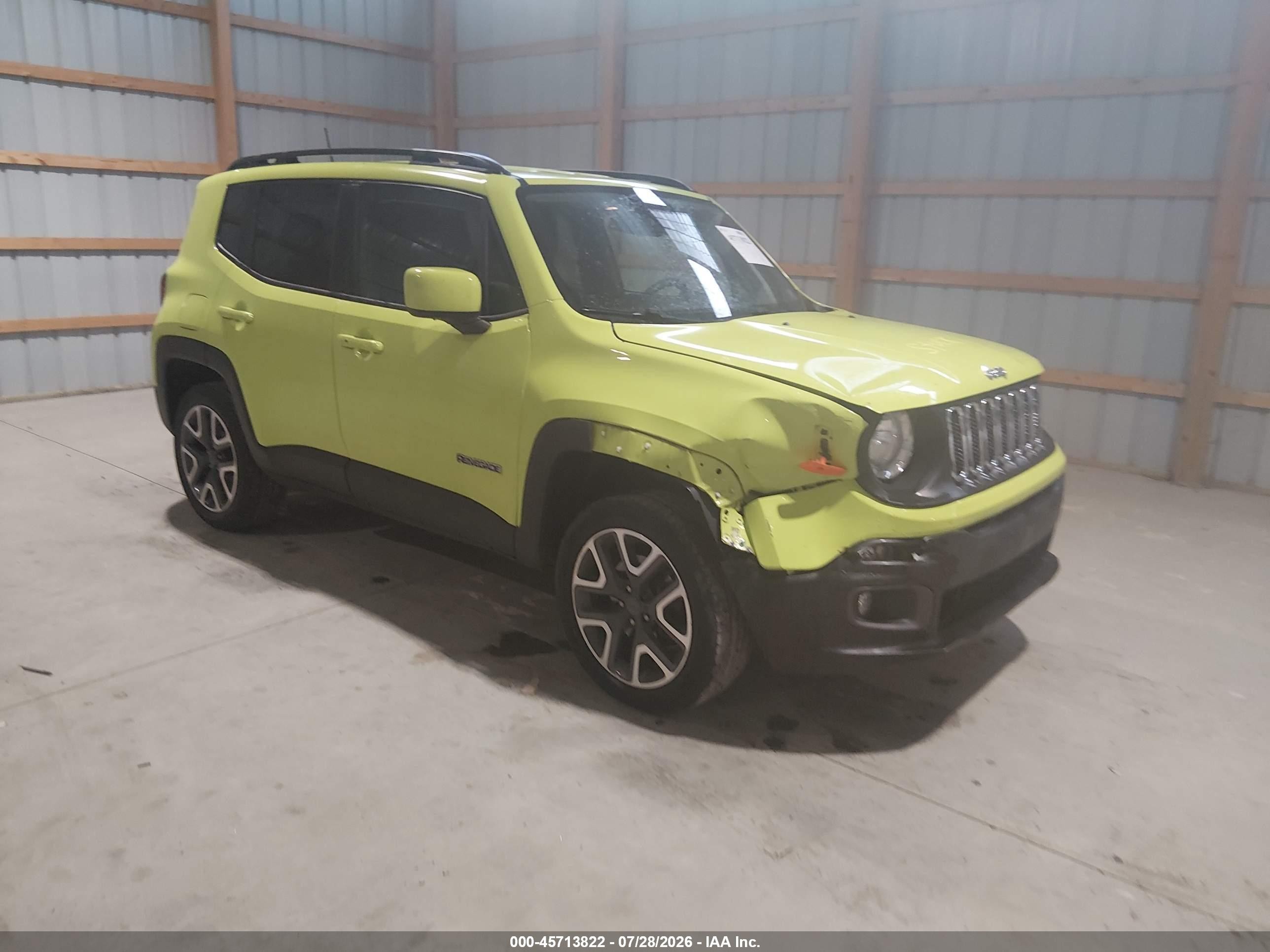 2018 Jeep Renegade Latitude, VIN ZACCJBBB5JPH63440 — Front end
