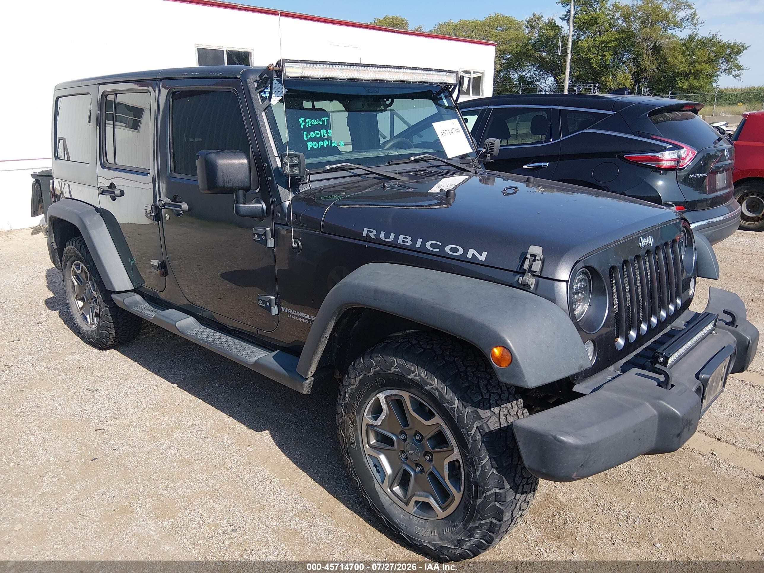 2014 Jeep Wrangler Unlimited Rubicon, VIN 1C4BJWFGXEL230759 — Not stated
