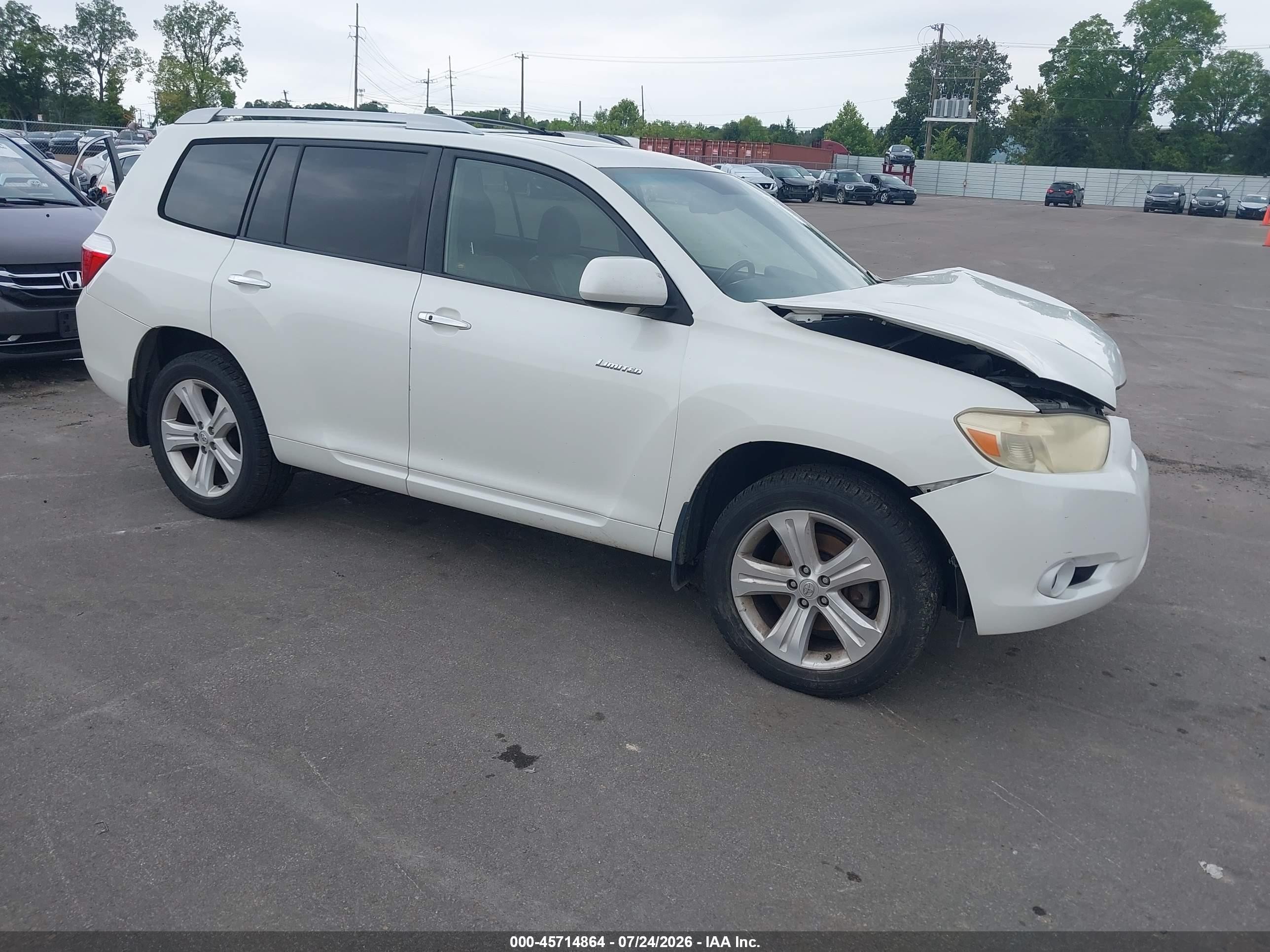 2008 Toyota Highlander Limited, VIN JTEES42A182066162 — Front end