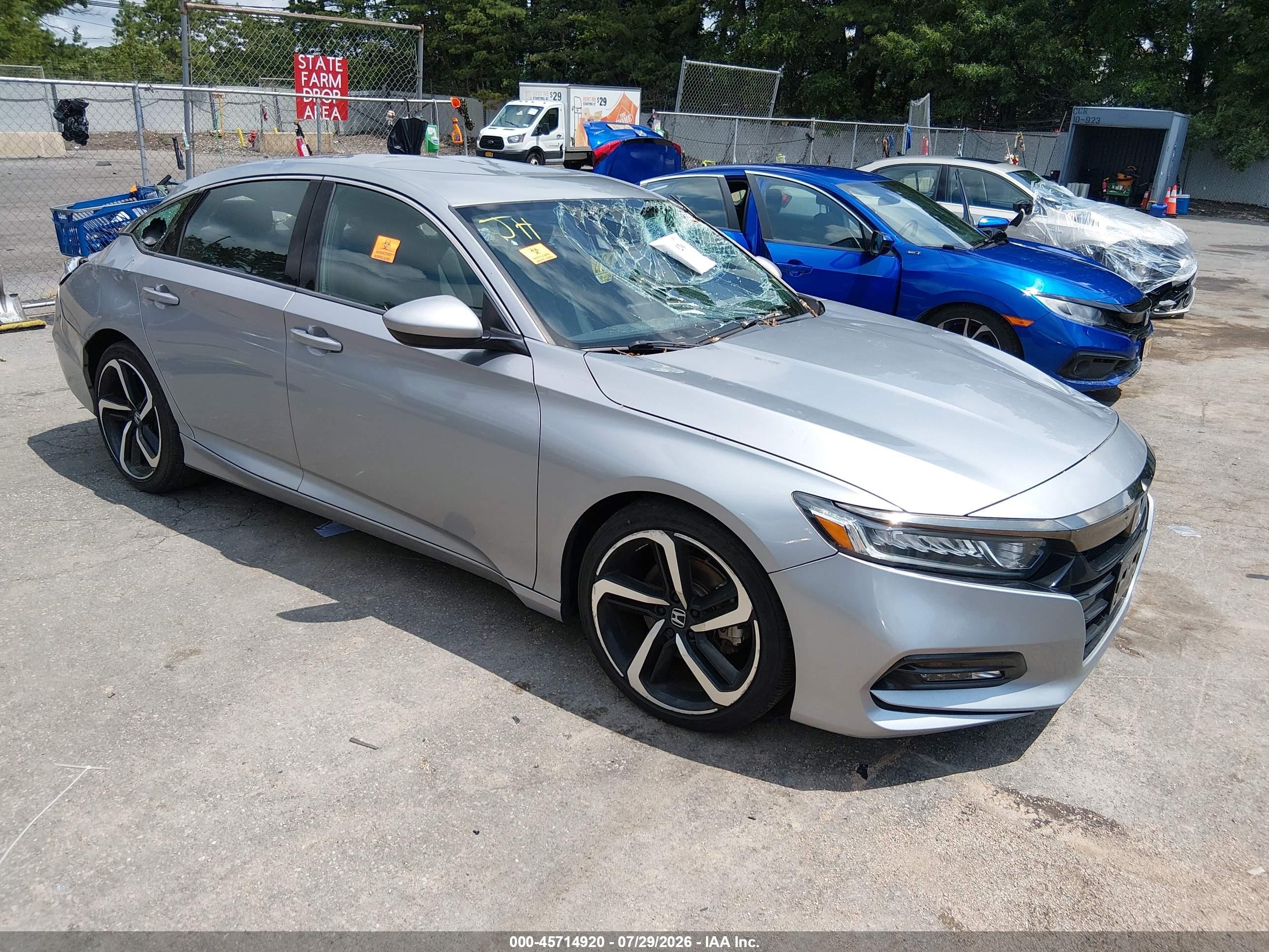 2018 Honda Accord Sport, VIN 1HGCV1F35JA192454 — Biohazard / chemical