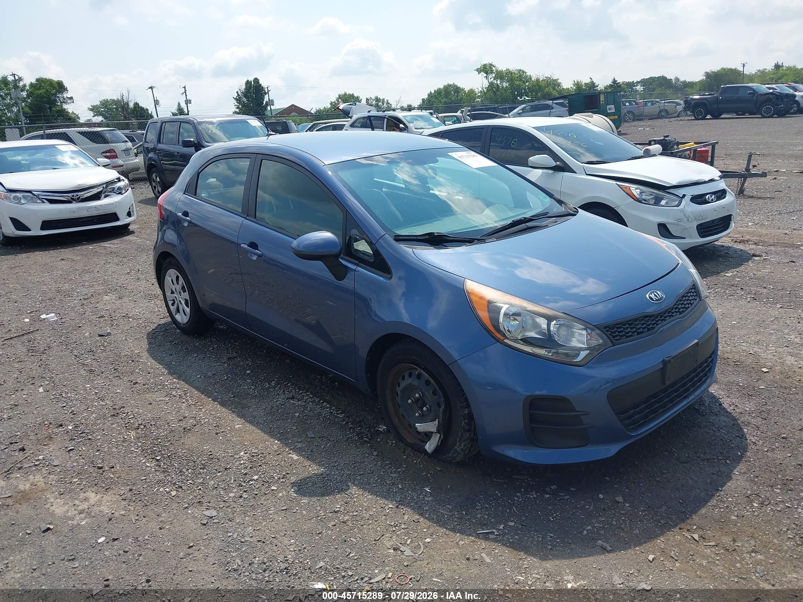 2016 Kia Rio LX, VIN KNADM5A34G6640048 — Side