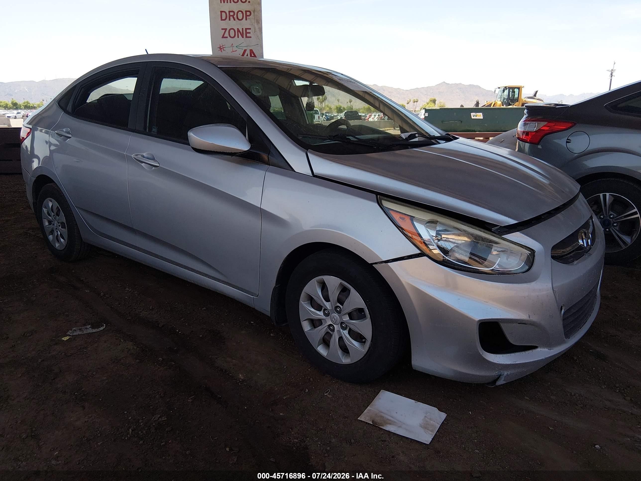 2016 Hyundai Accent SE, VIN KMHCT4AE4GU077930 — Normal wear