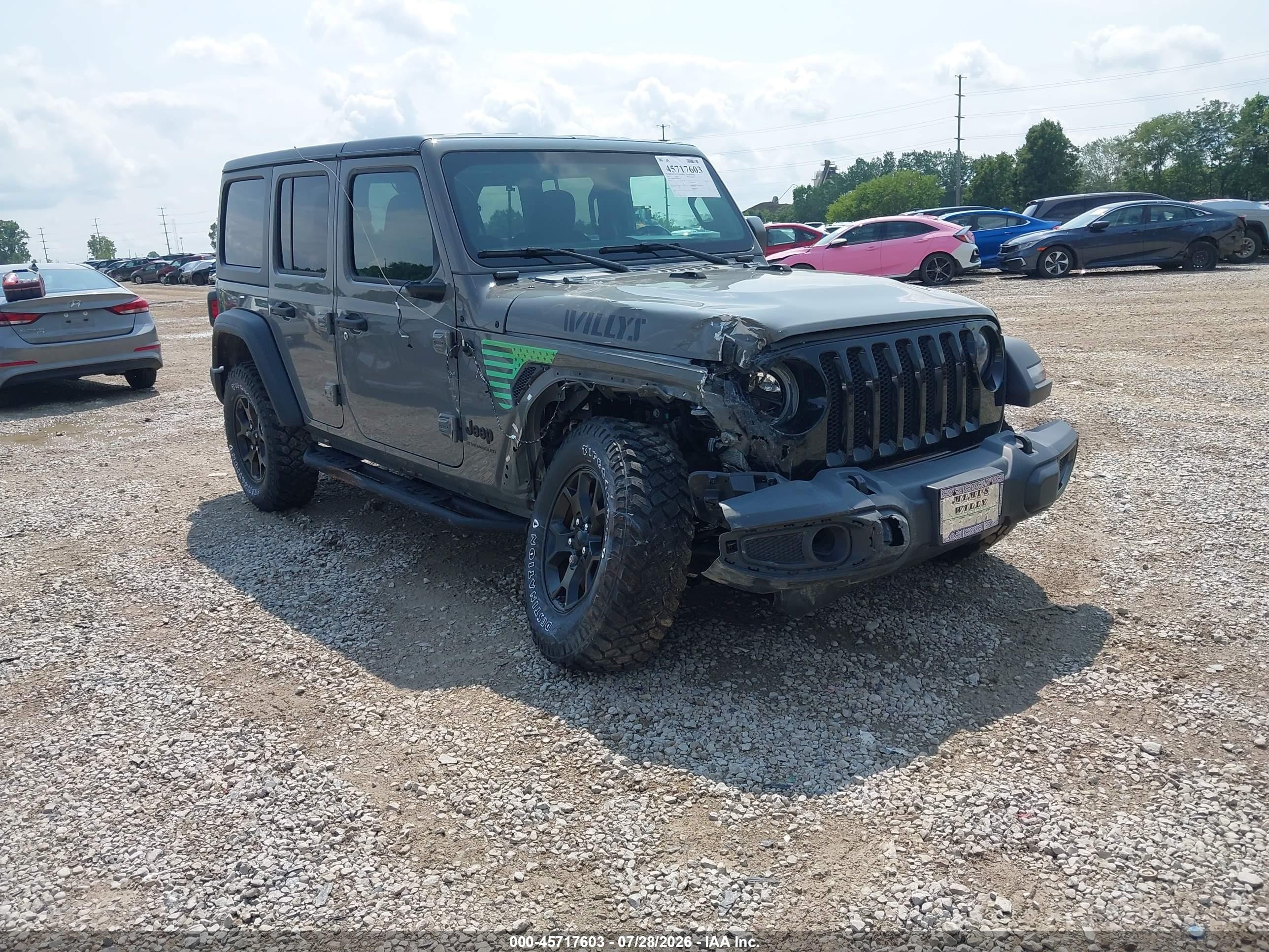 2023 Jeep Wrangler Willys, VIN 1C4HJXDN9PW500700 — Front end