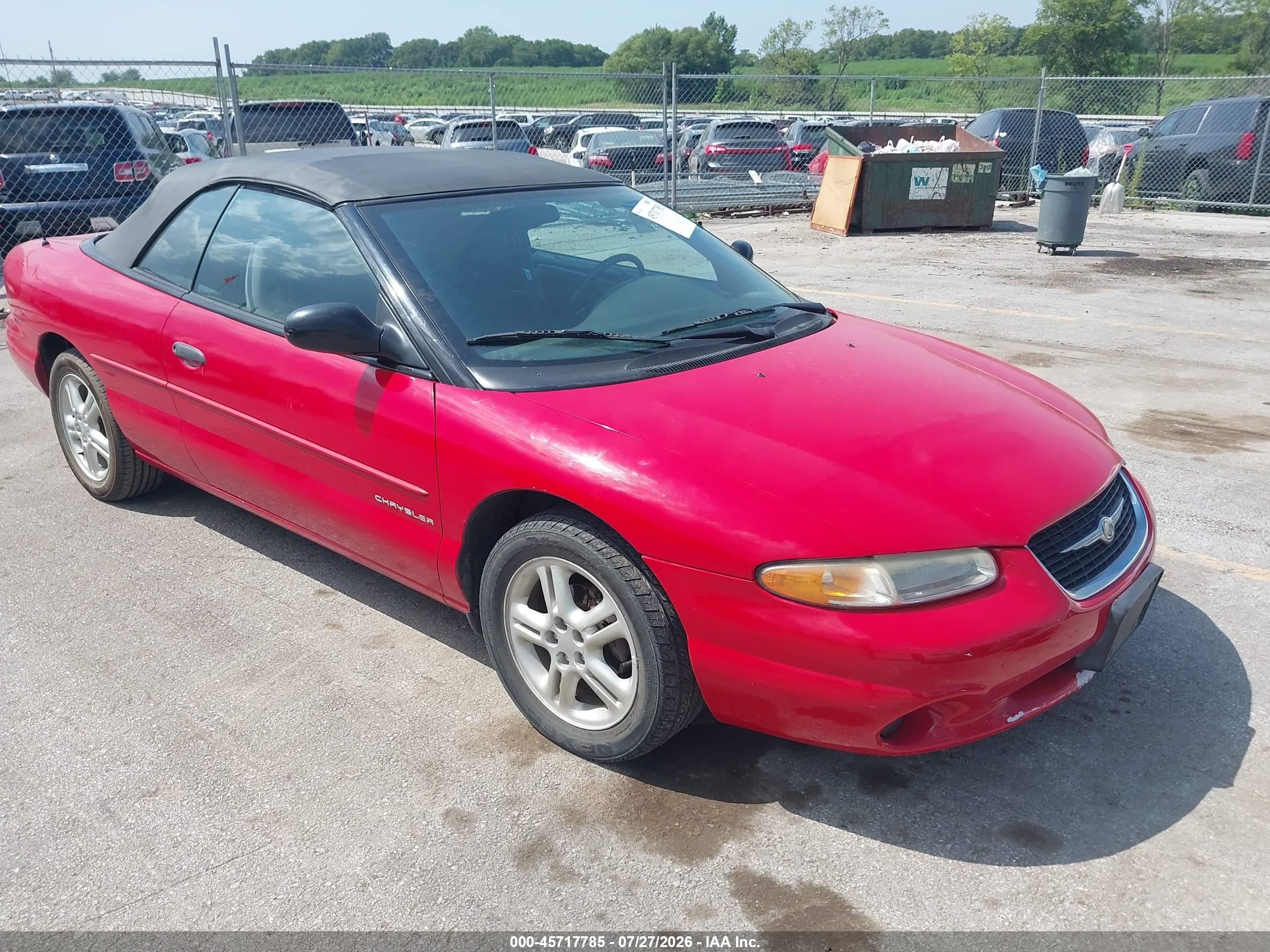 1999 Chrysler Sebring JX, VIN 3C3EL45H9XT207880 — Normal wear