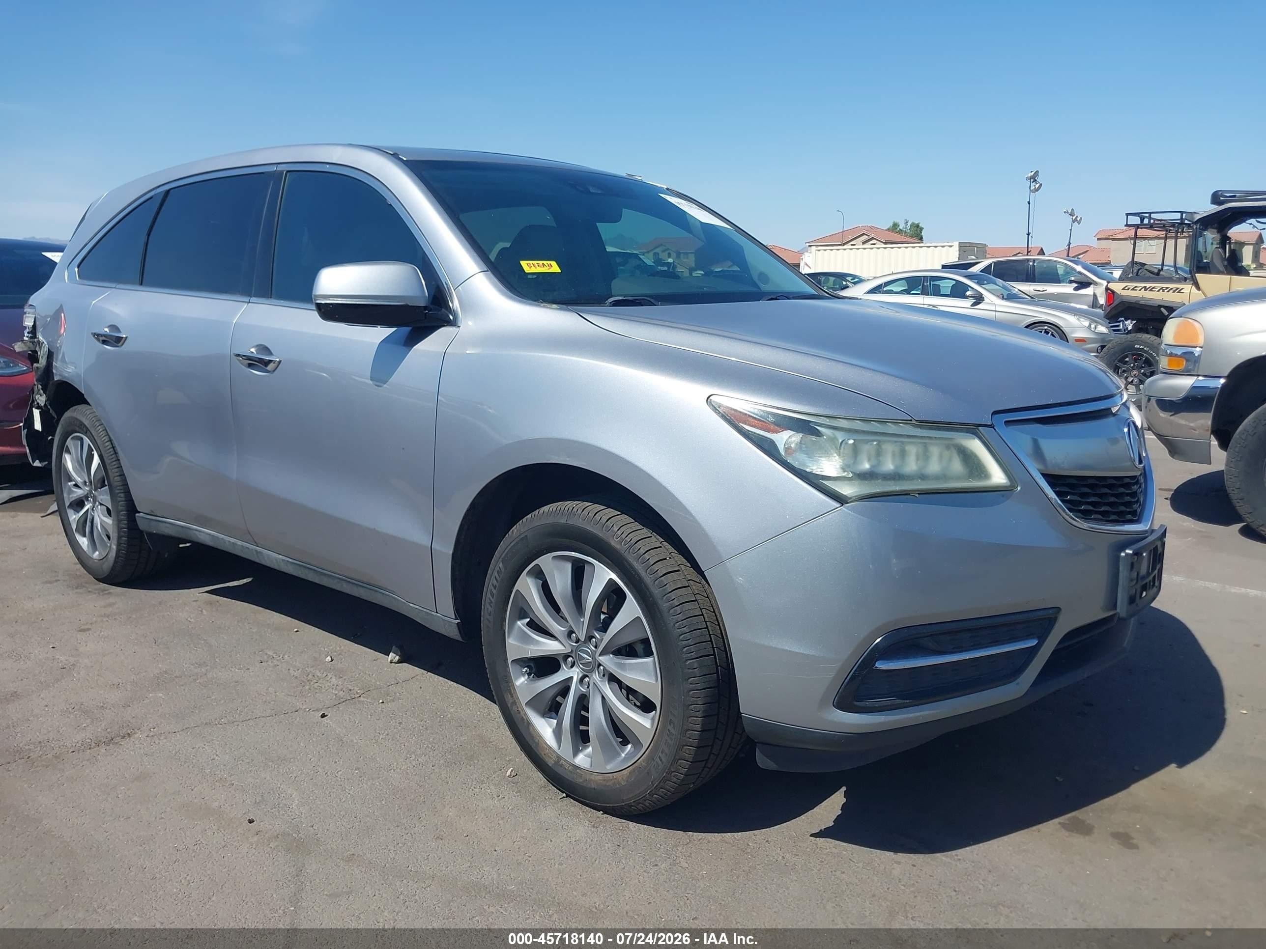 2016 Acura MDX Technology, VIN 5FRYD3H42GB016355 — Rear end