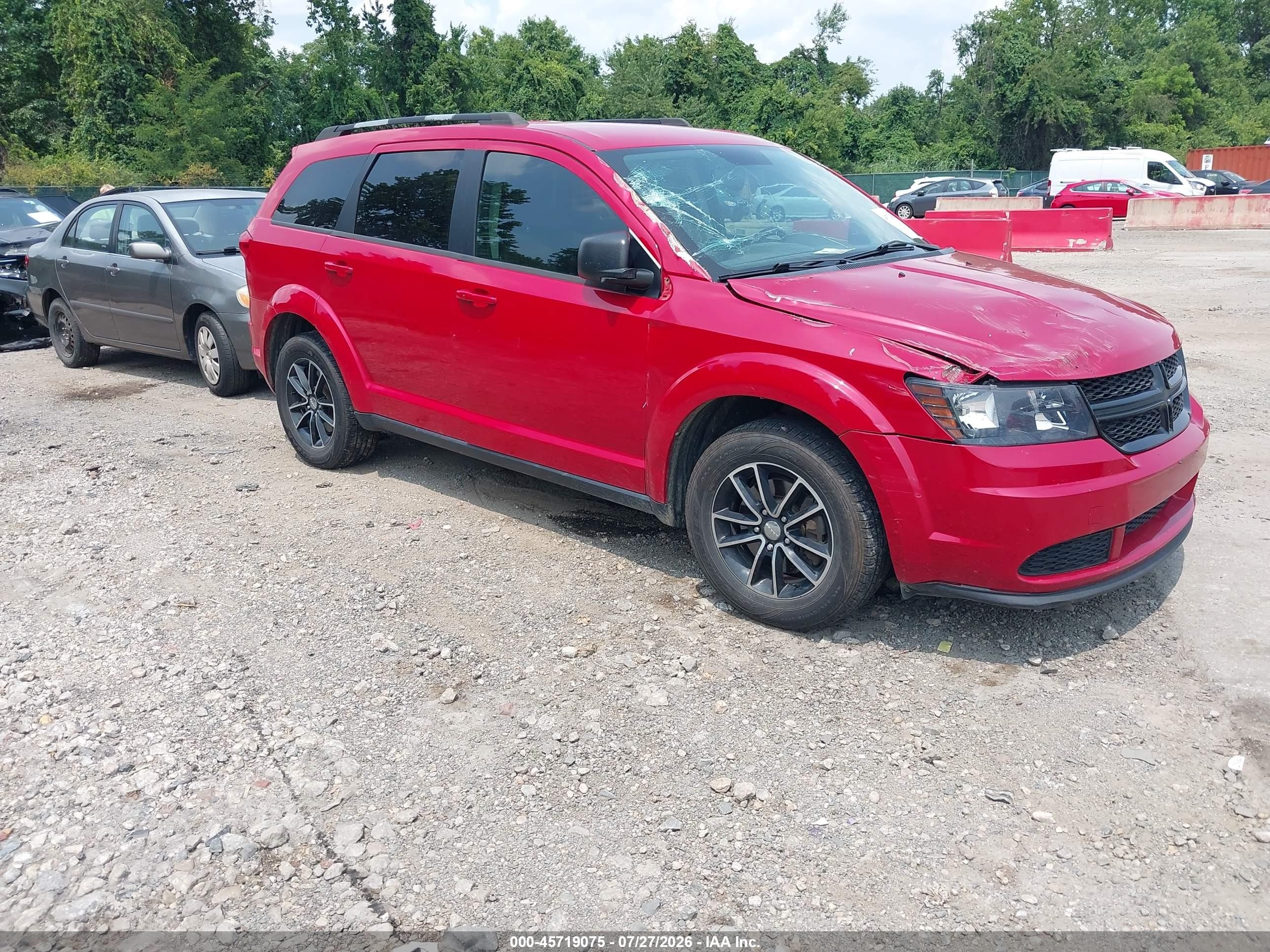 2017 Dodge Journey SE, VIN 3C4PDDAG1HT566902 — Перед