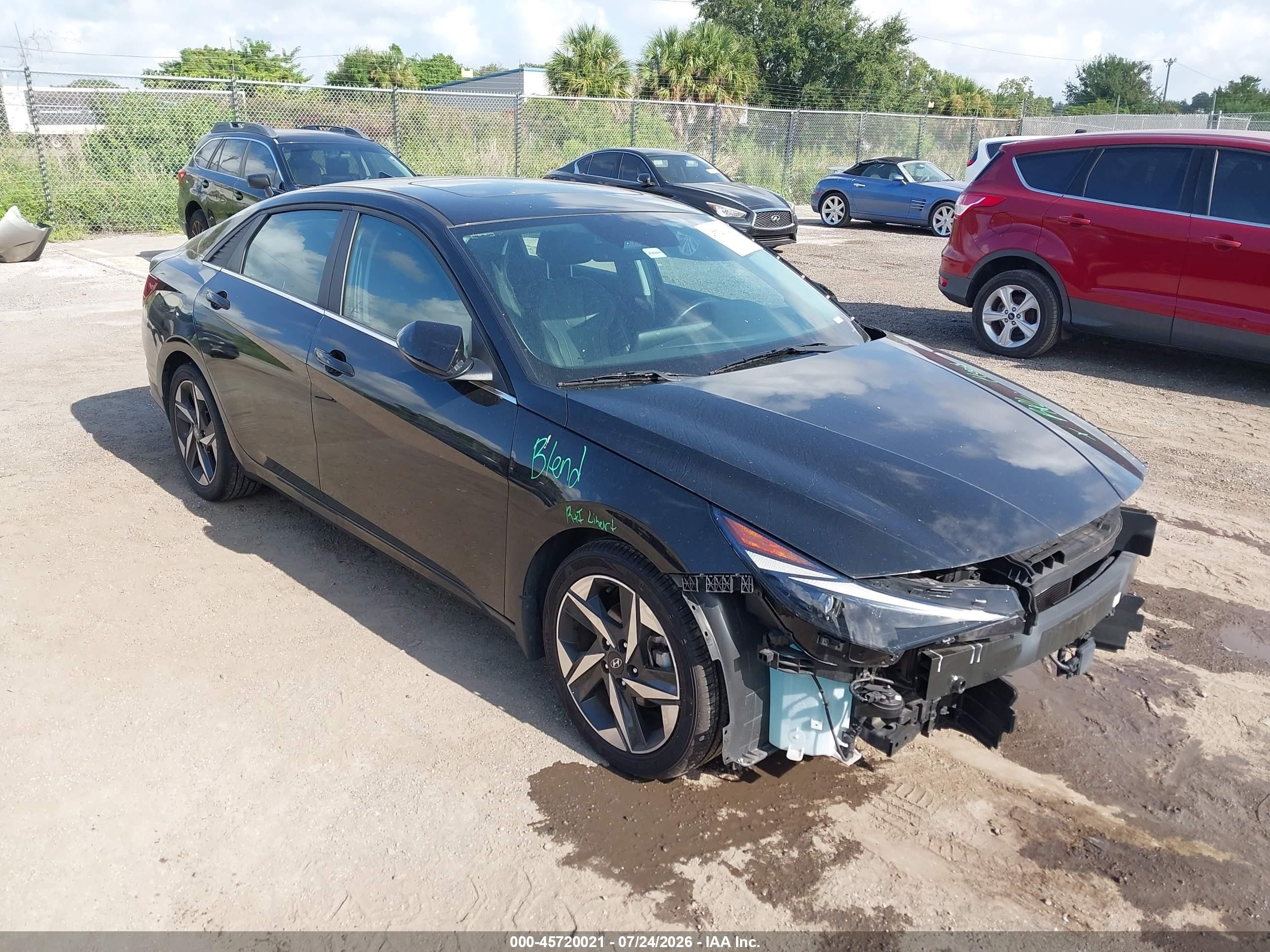 2023 Hyundai Elantra Limited, VIN KMHLP4AG7PU461190 — Front end