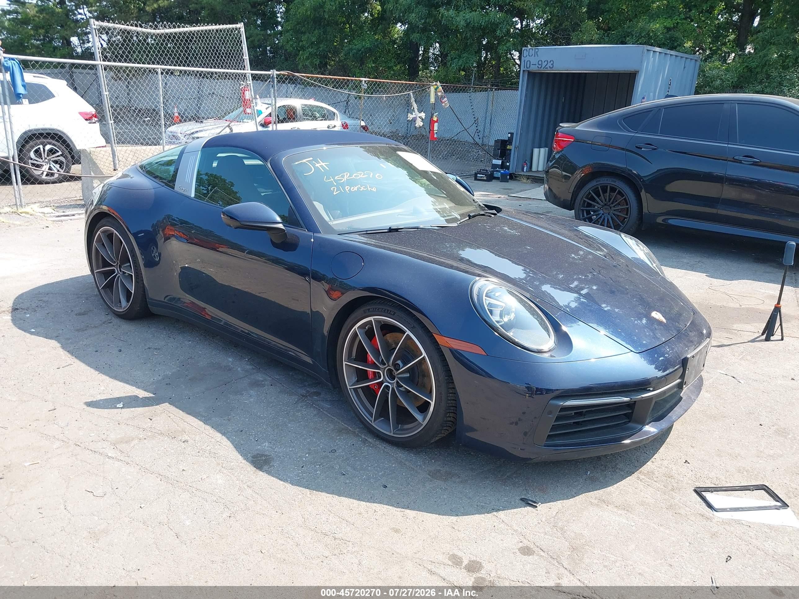2021 Porsche 911 4S, VIN WP0BB2A95MS235824 — Вода / потоп
