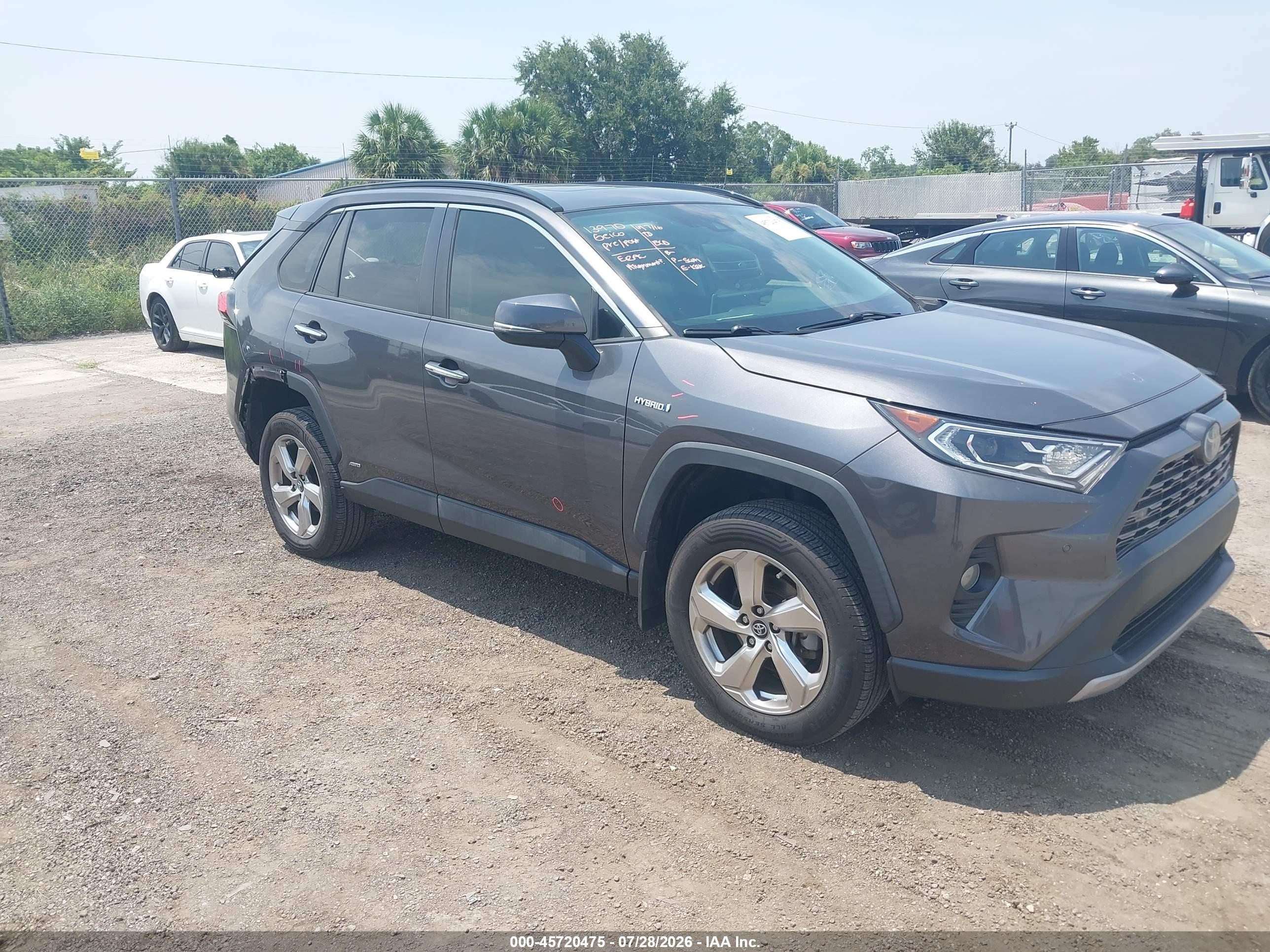 2019 Toyota RAV4 Hybrid Limited, VIN 2T3DWRFV1KW029688 — Зад