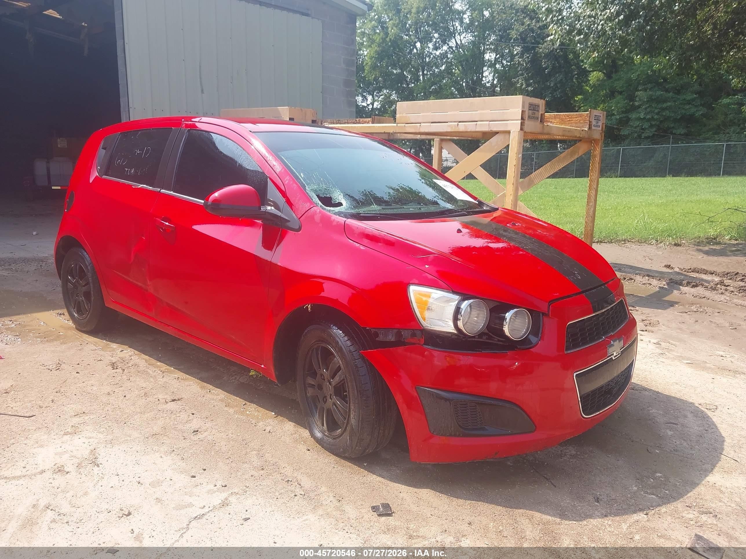 2012 Chevrolet Sonic LT, VIN 1G1JD6SB1C4194361 — Normal wear