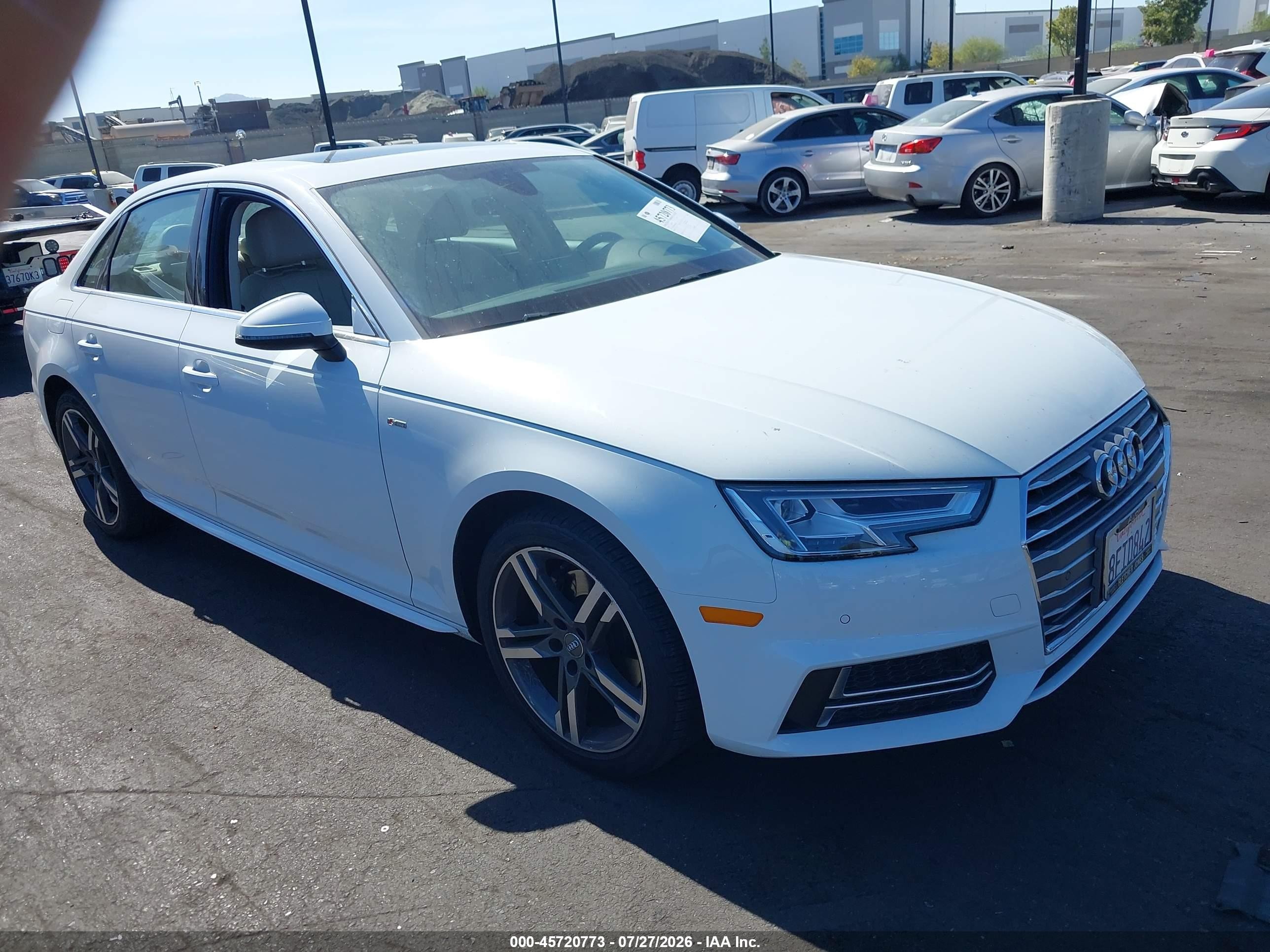2018 Audi A4 Premium Plus, VIN WAULMAF48JA217614 — Side