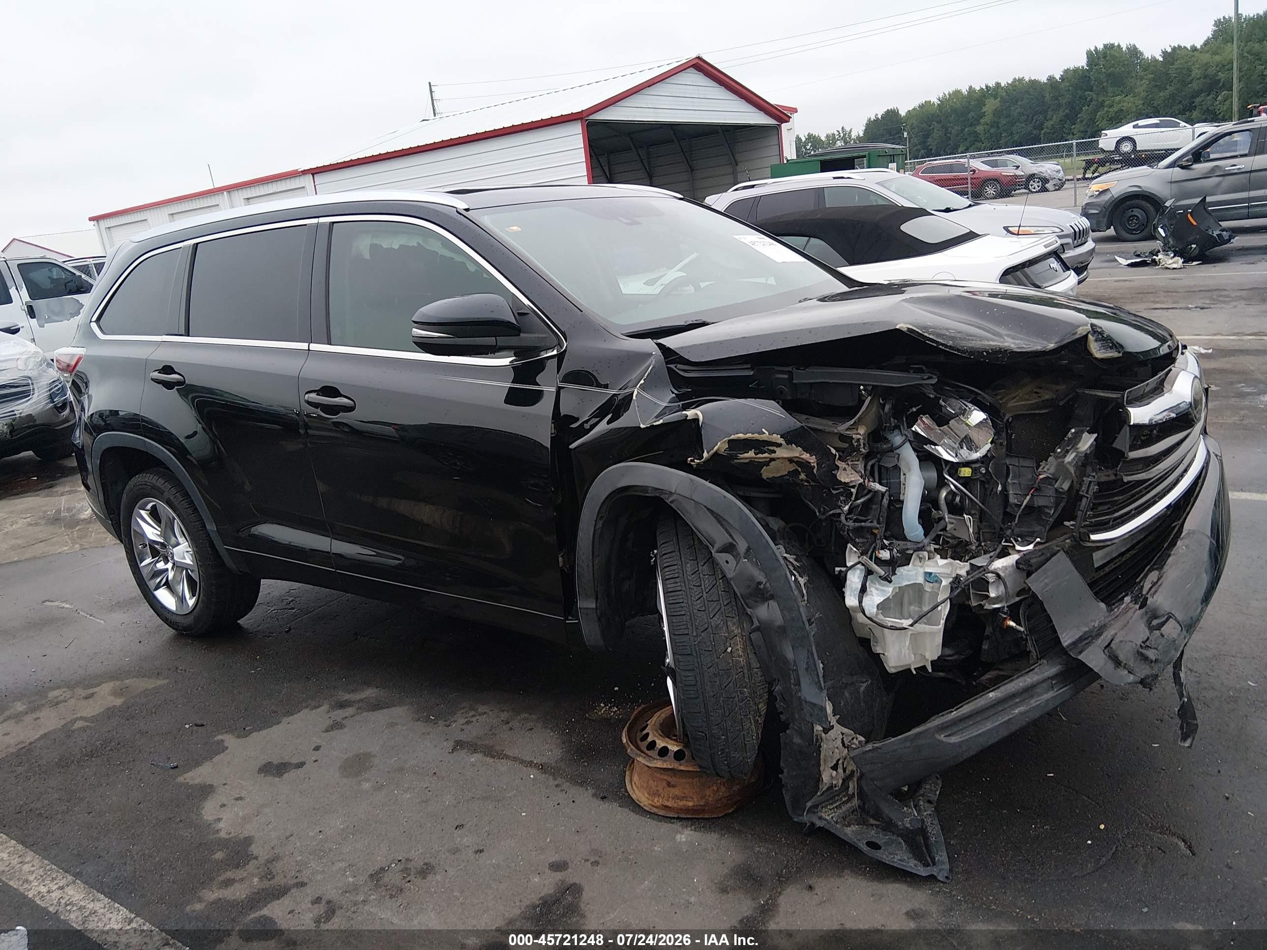 2014 Toyota Highlander Limited, VIN 5TDYKRFH0ES016640 — Front end