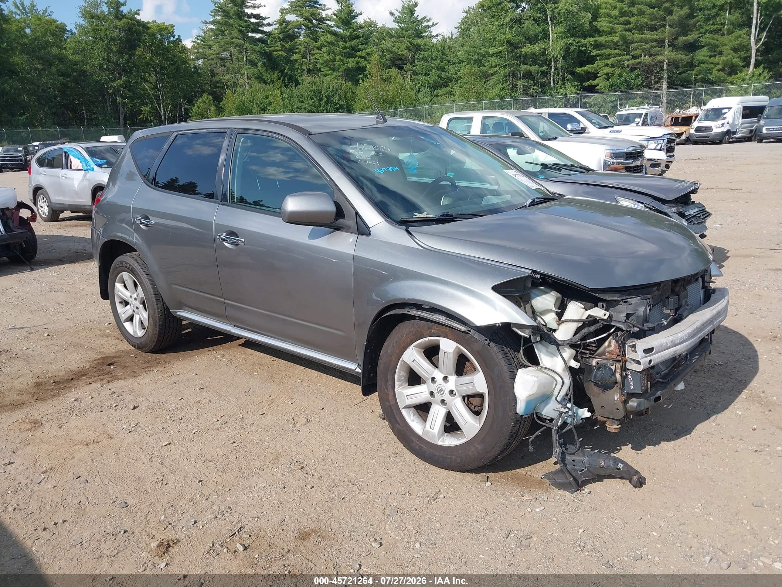 2007 Nissan Murano SL, VIN JN8AZ08W37W613891 — Front end