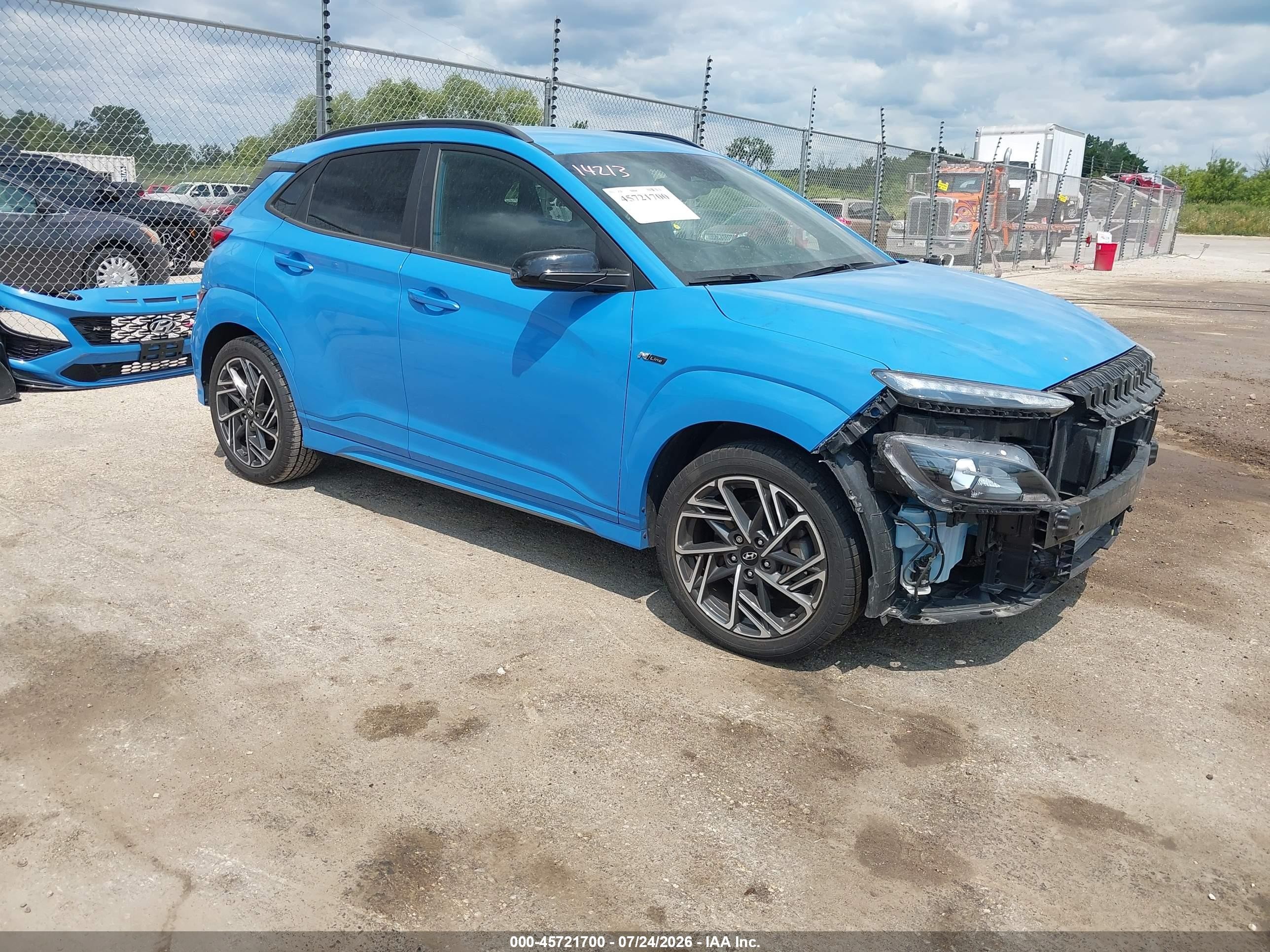 2022 Hyundai Kona N Line, VIN KM8K33A3XNU837280 — Front end