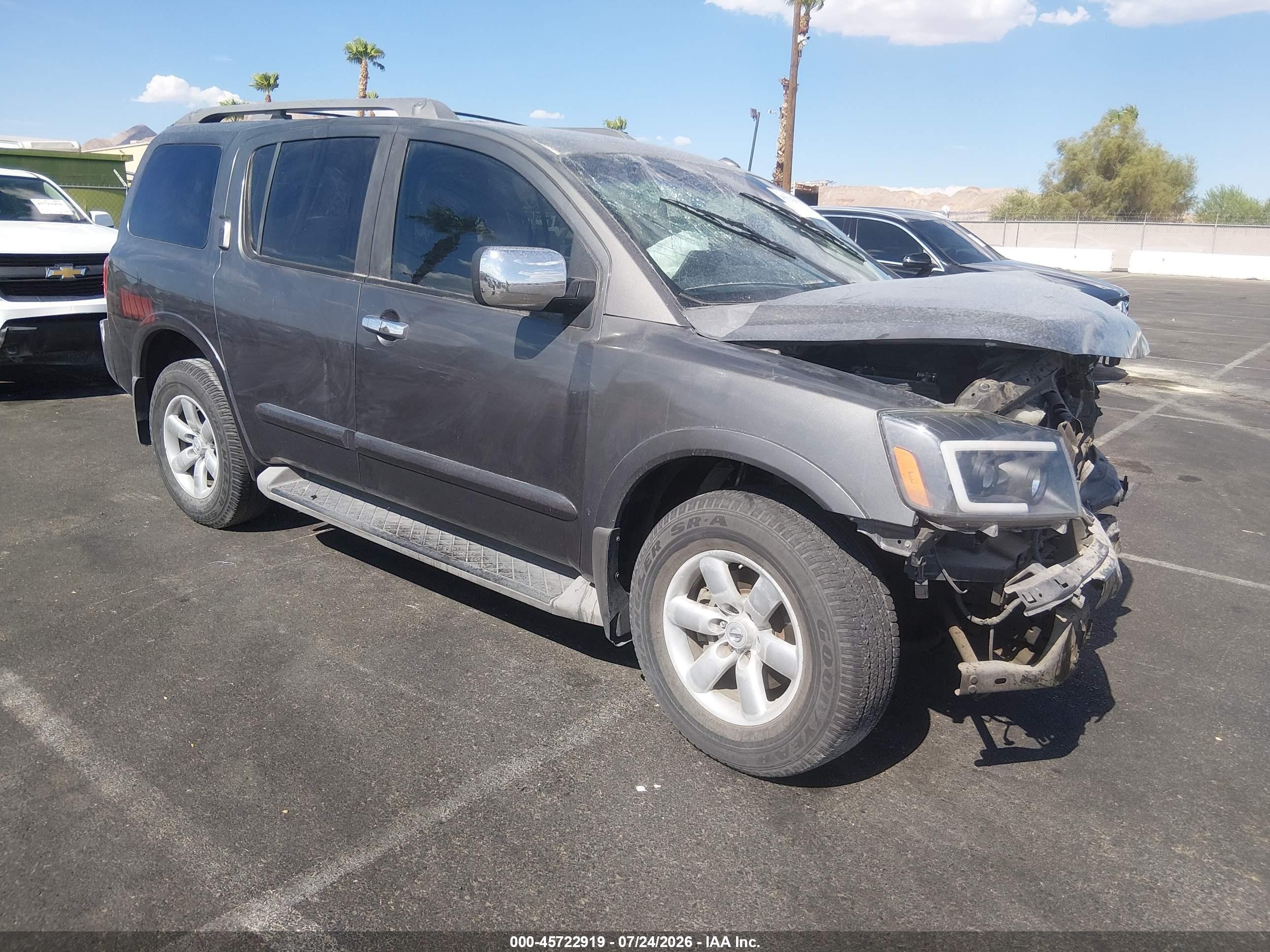 2012 Nissan Armada SV, VIN 5N1AA0ND6CN612087 — Front end