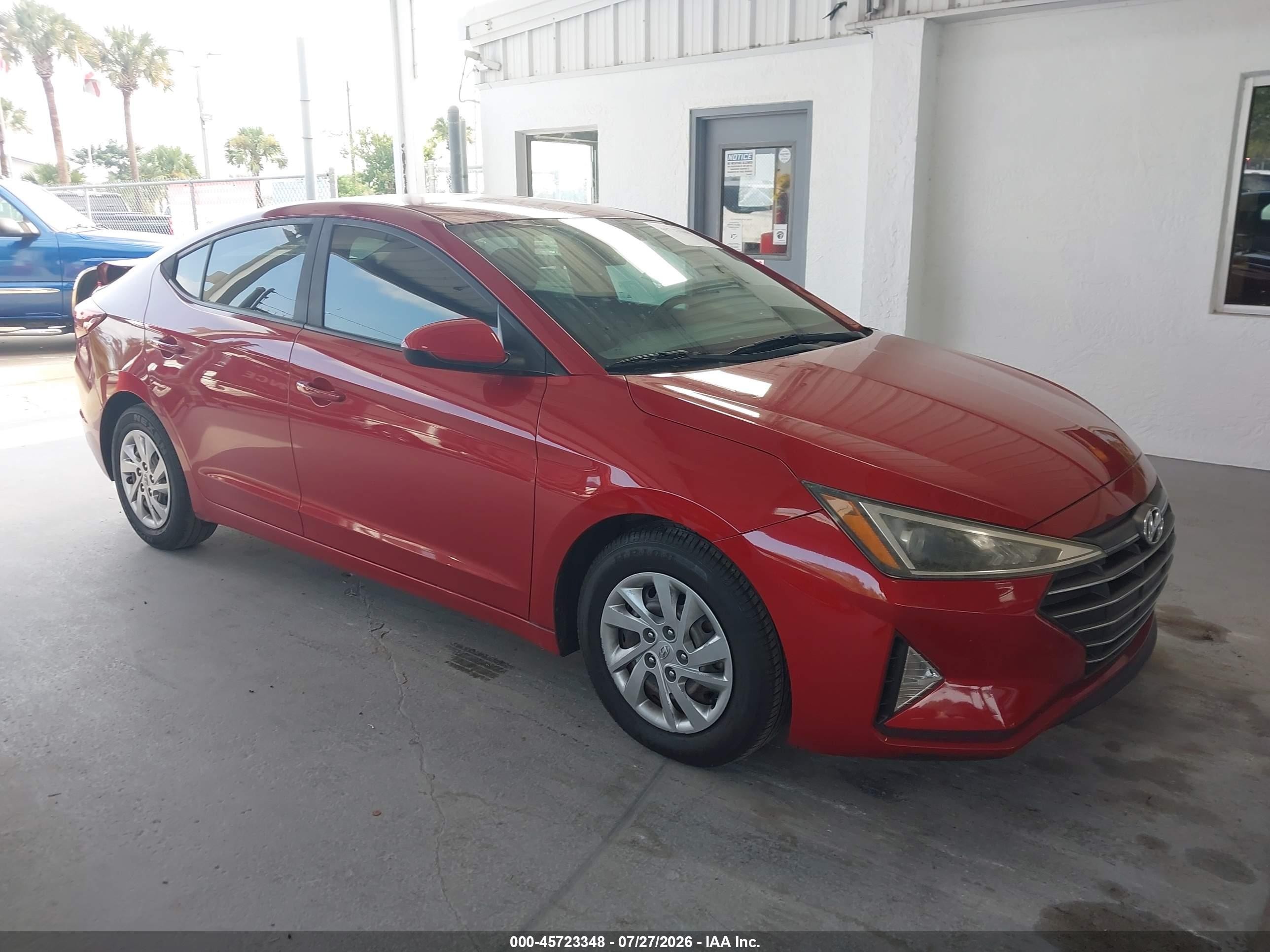 2020 Hyundai Elantra SE, VIN KMHD74LFXLU899401 — Rear end
