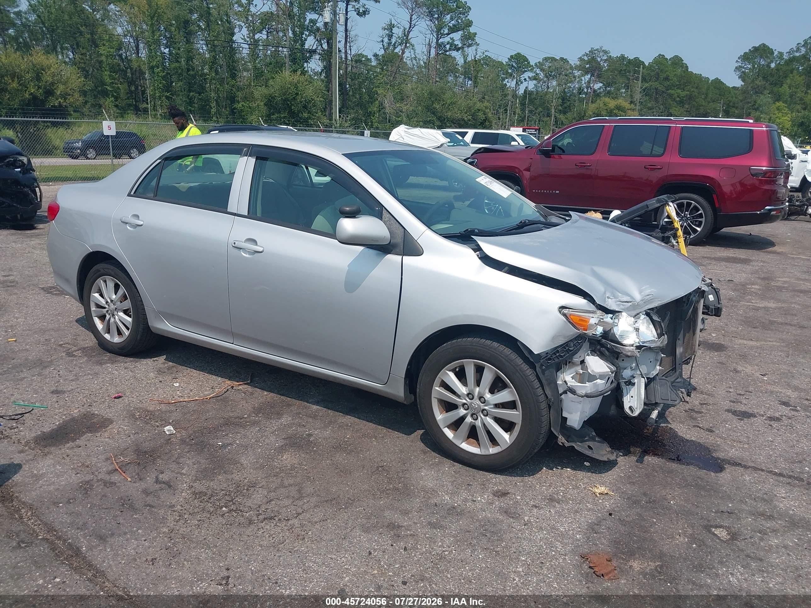 2009 Toyota Corolla LE, VIN 2T1BU40E49C043307 — Front end