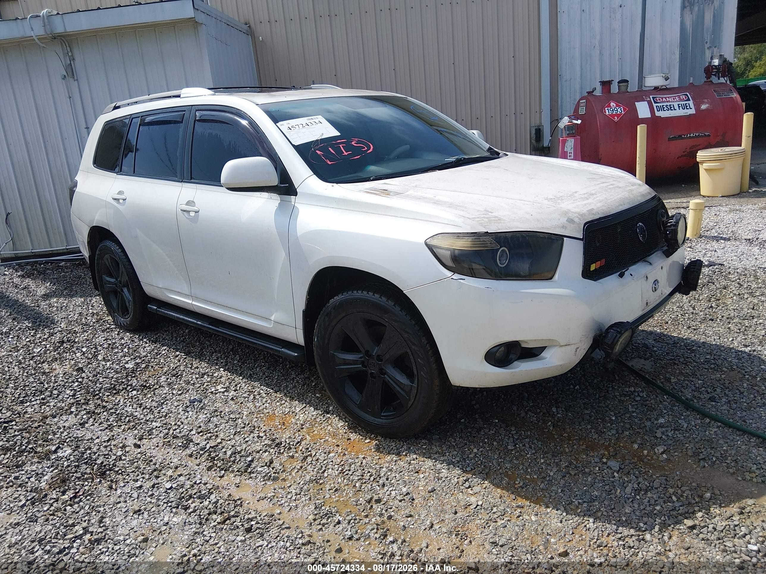 2008 Toyota Highlander Sport, VIN JTEES43A982018391 — Normal wear