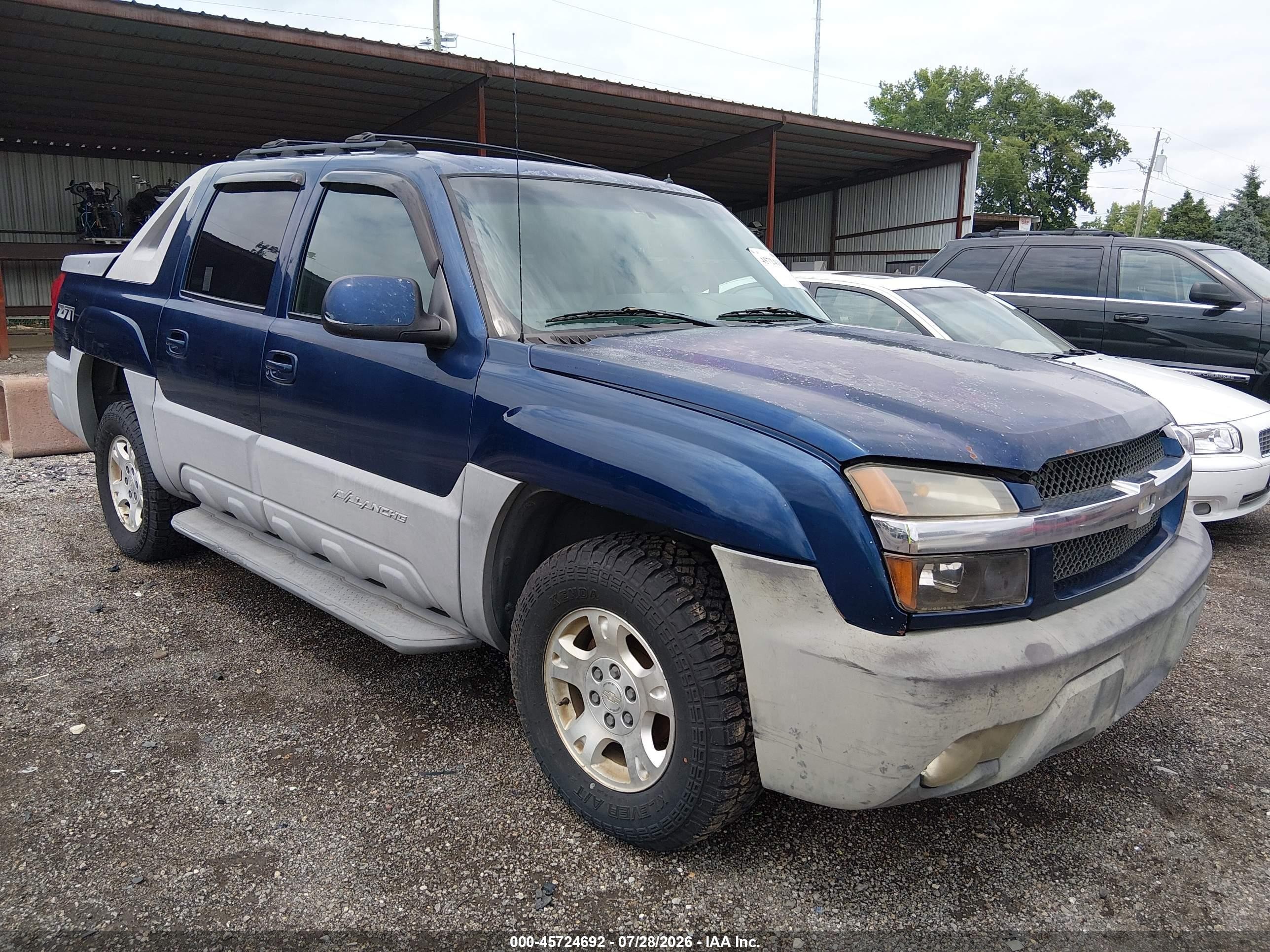 2002 Chevrolet Avalanche, VIN 3GNEK13T82G104088 — Обычный износ