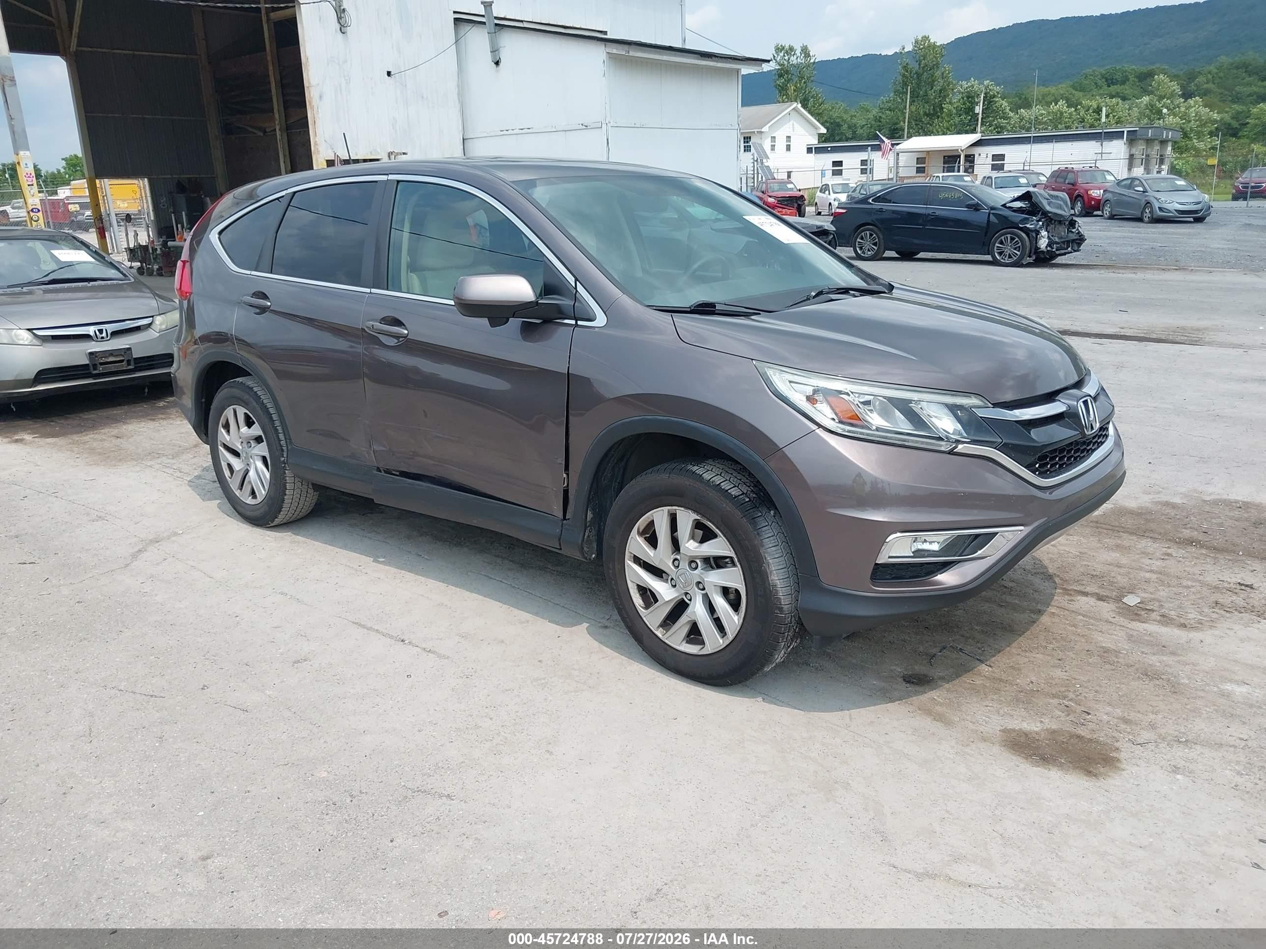2015 Honda CR-V EX, VIN 2HKRM4H59FH685789 — Side