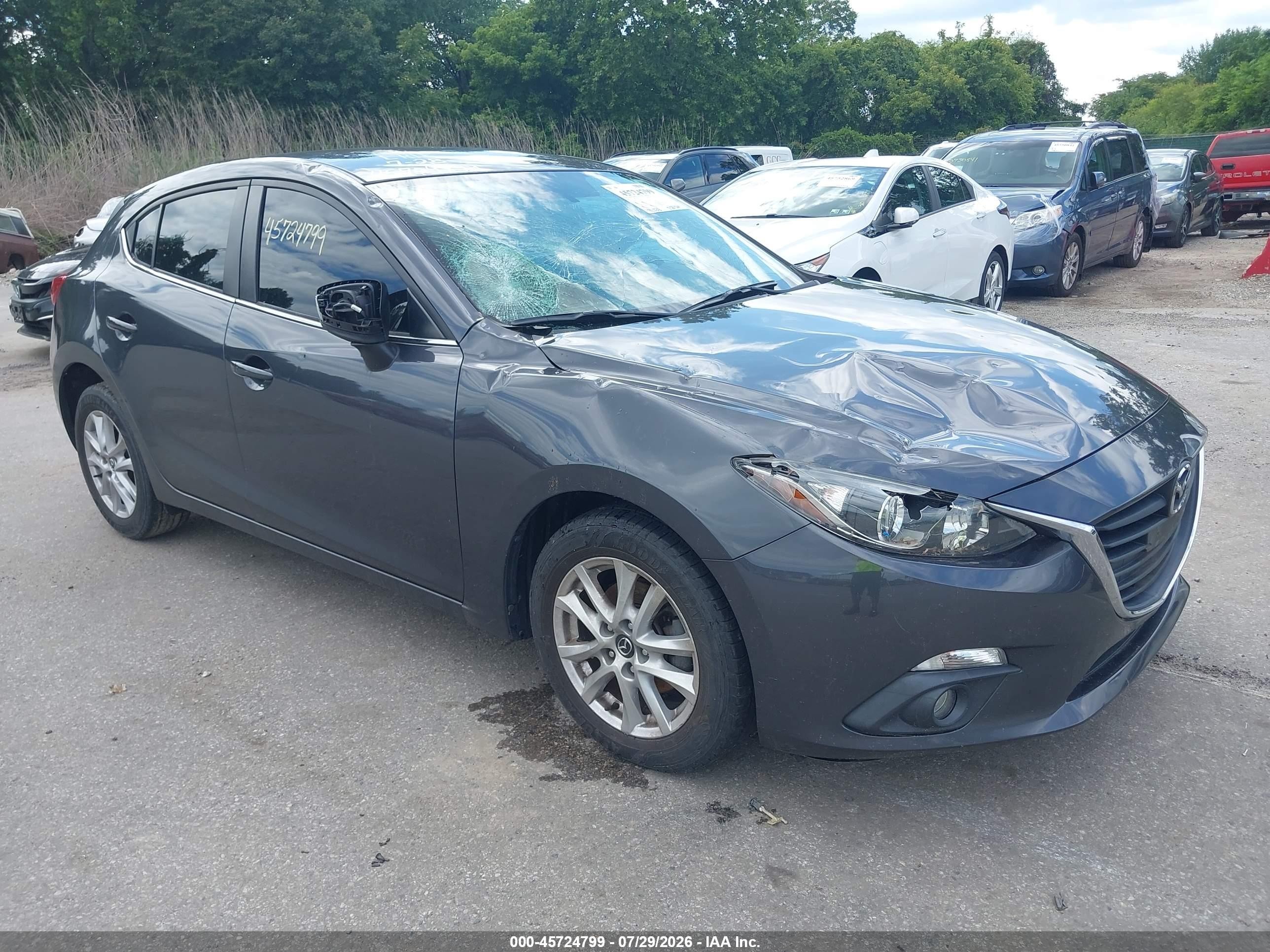 2015 Mazda 3 i Touring, VIN 3MZBM1L75FM202850 — Front end