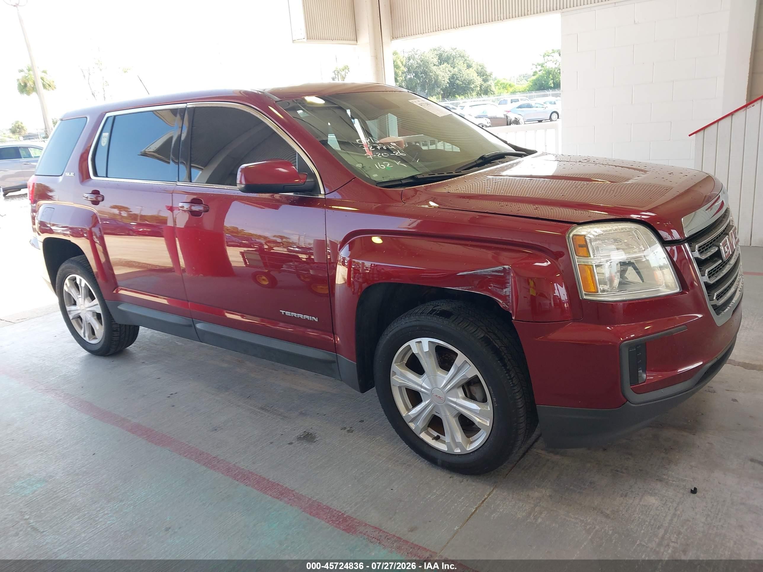 2017 GMC Terrain SLE, VIN 2GKALMEK8H6200578 — Бок