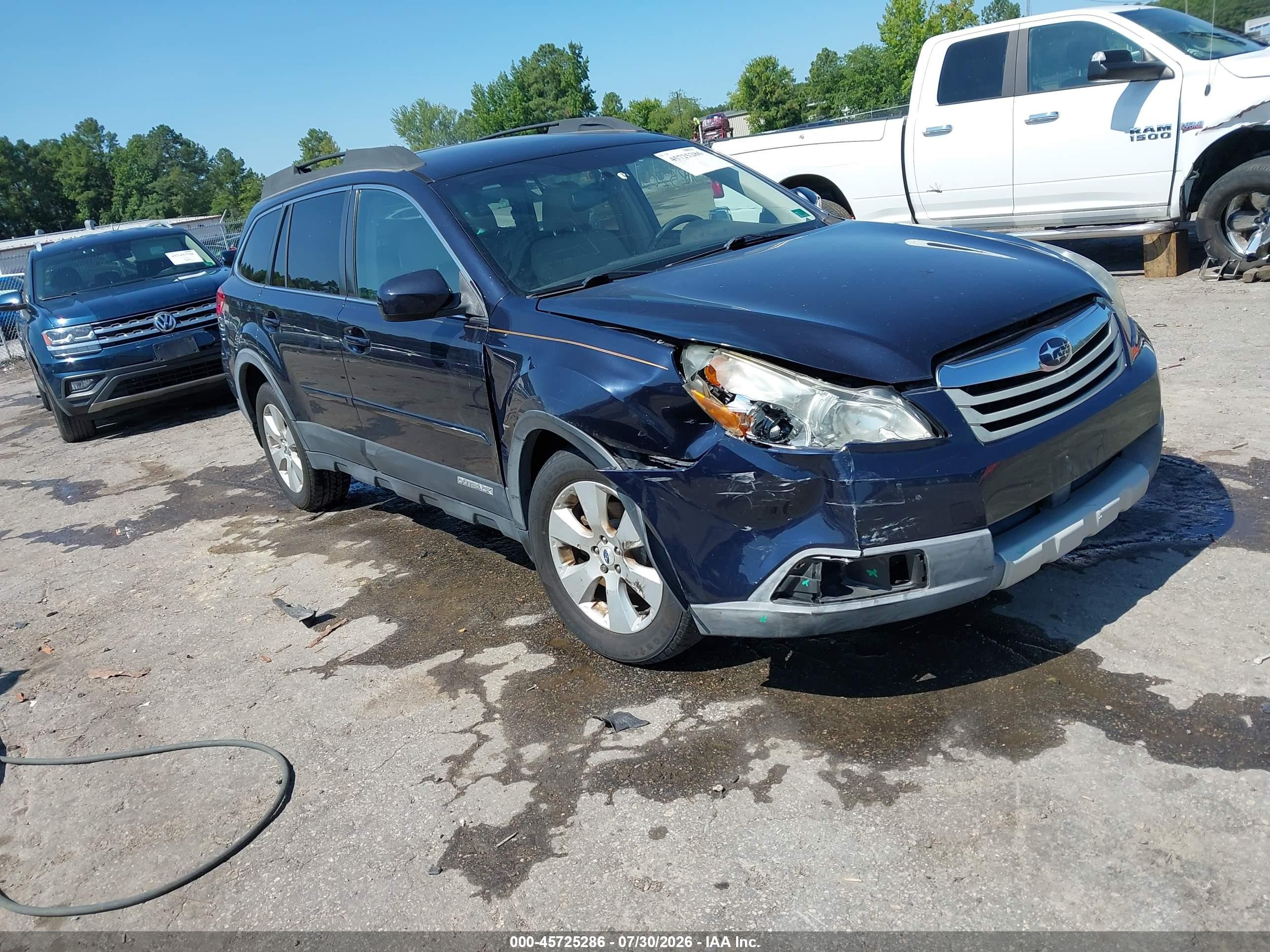 2012 Subaru Outback Limited, VIN 4S4BRBKC6C3222266 — Front end