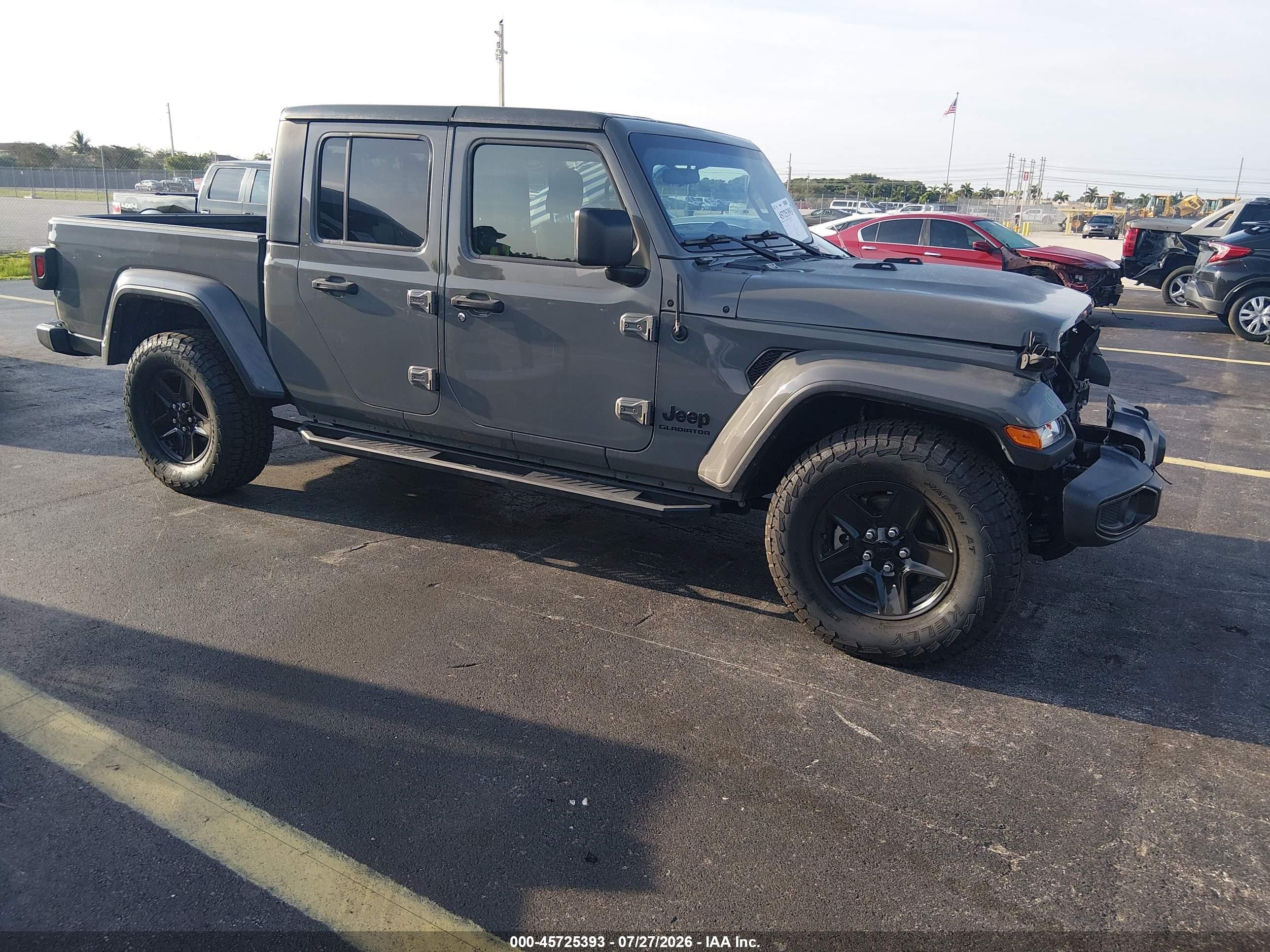2021 Jeep Gladiator Willys, VIN 1C6HJTAG1ML568332 — Front end