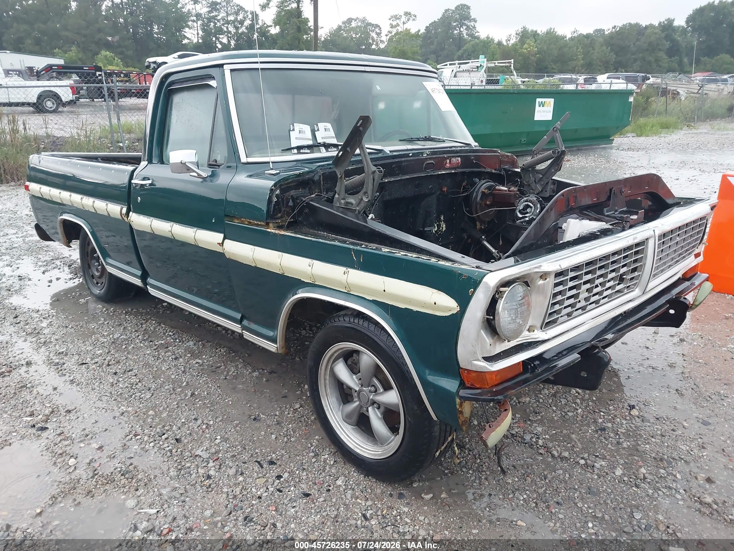 1970 Ford F-100, VIN F10GCH54093 — Normal wear