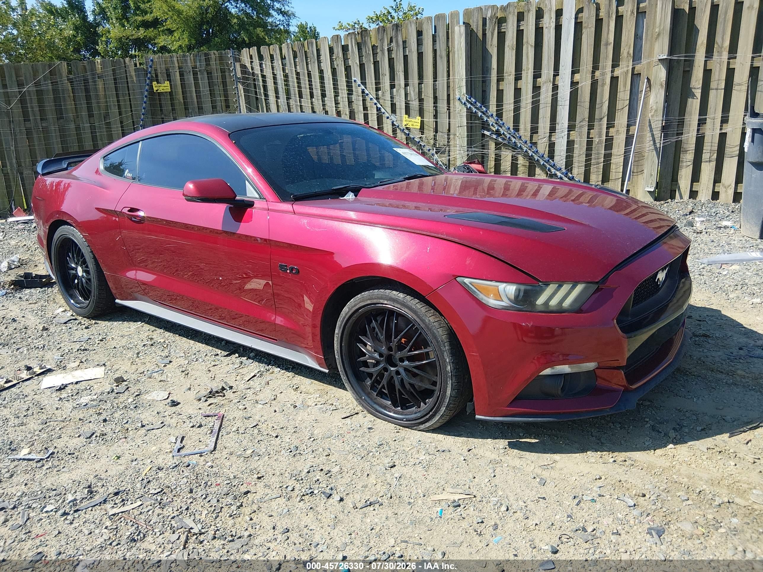 2016 Ford Mustang GT, VIN 1FA6P8CF2G5243784 — Side