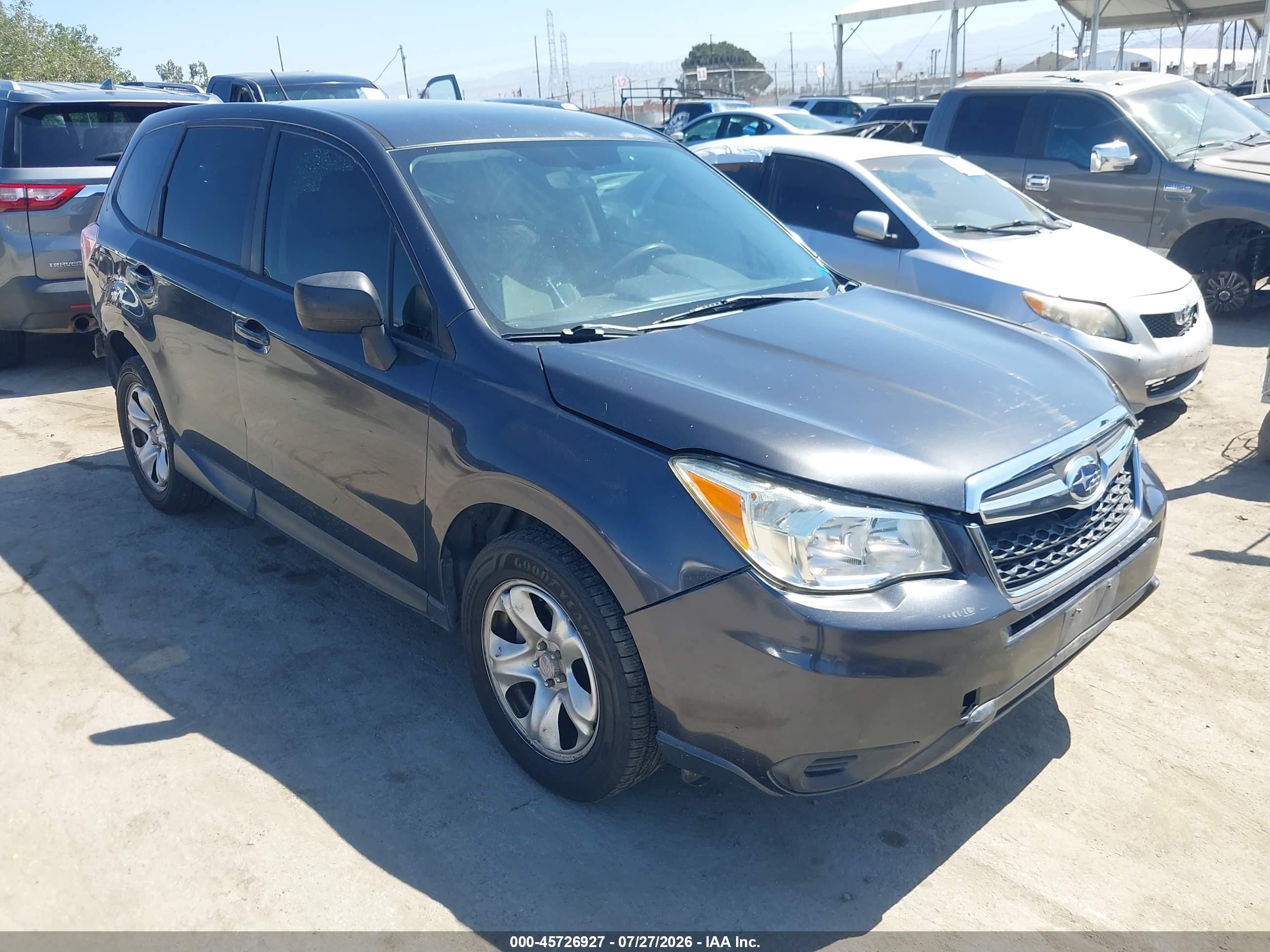 2014 Subaru Forester 2.5i, VIN JF2SJAAC9EH447358 — Rear end