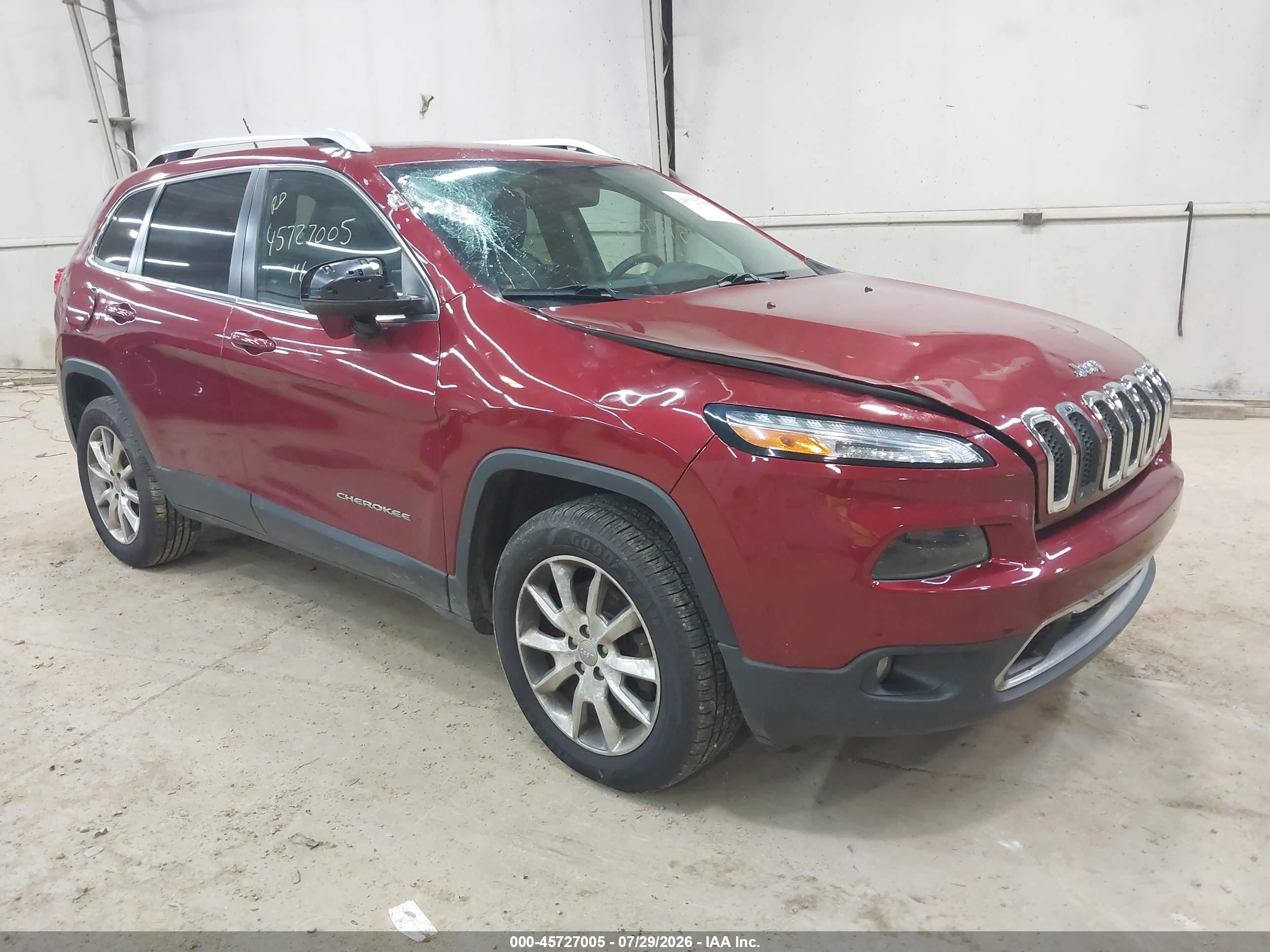 2014 Jeep Cherokee Limited, VIN 1C4PJMDS1EW183766 — Front end
