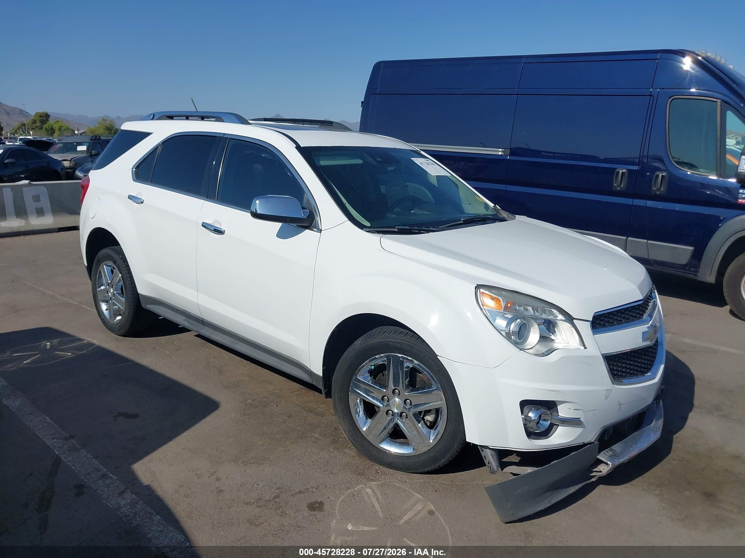 2015 Chevrolet Equinox LTZ, VIN 2GNFLDE31F6307972 — Front end