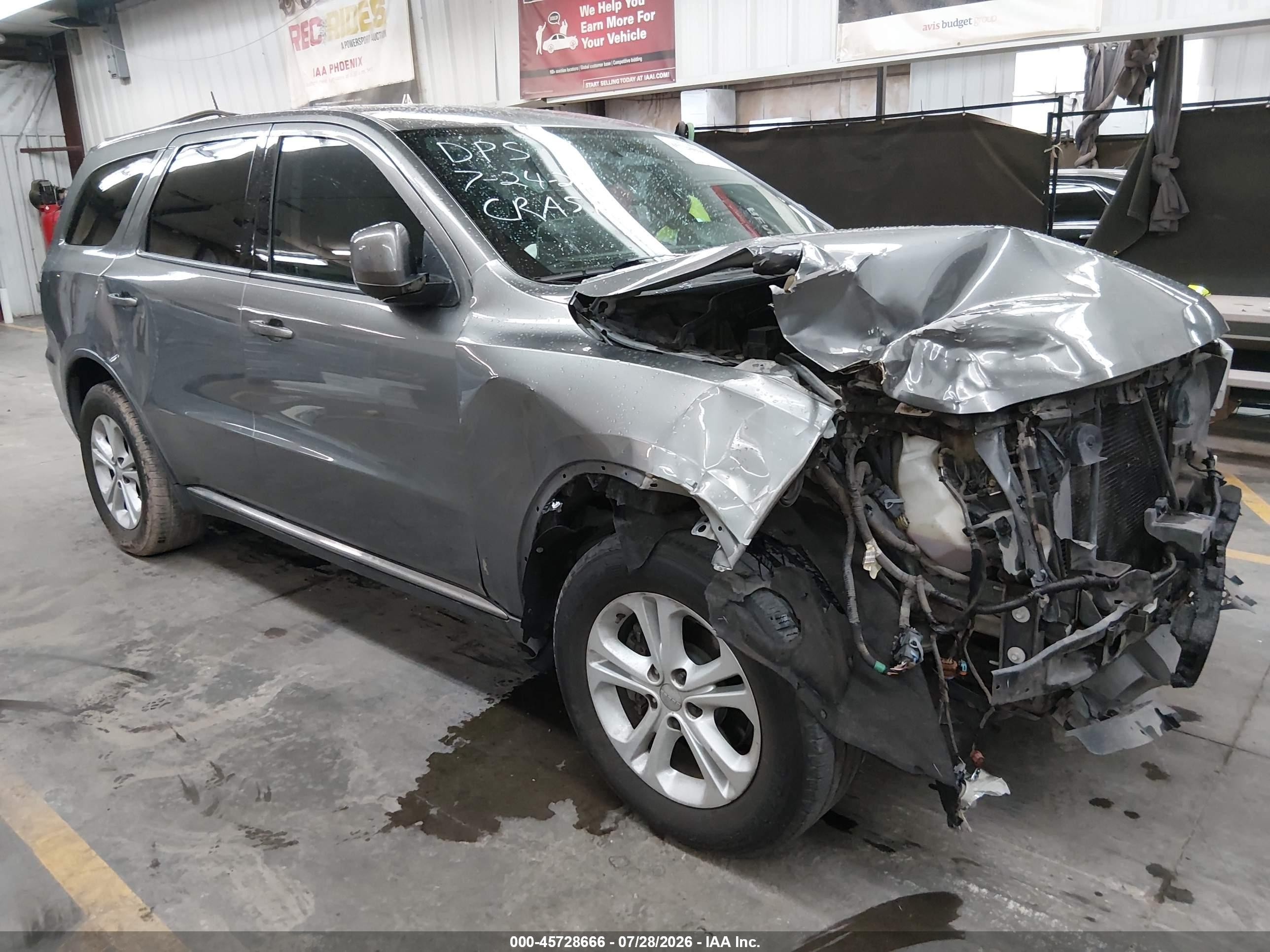 2013 Dodge Durango SXT, VIN 1C4RDHAG9DC527402 — Front end