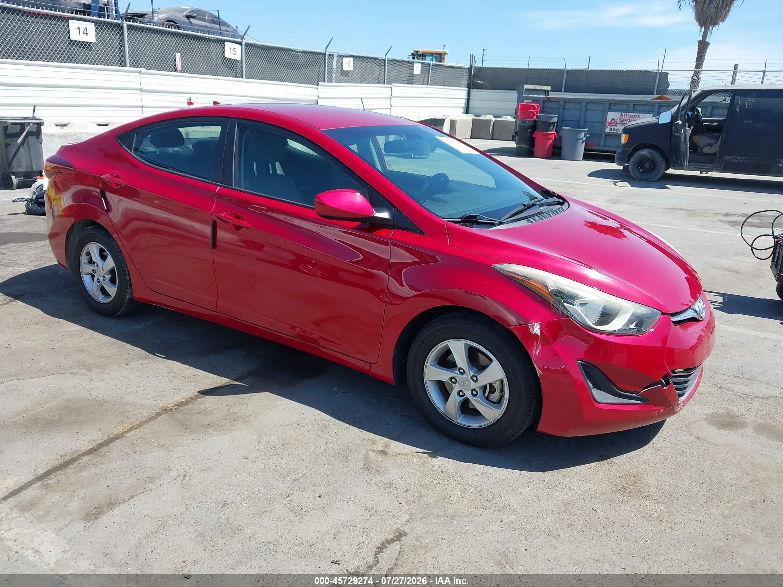 2014 Hyundai Elantra SE, VIN KMHDH4AE8EU161090 — Side