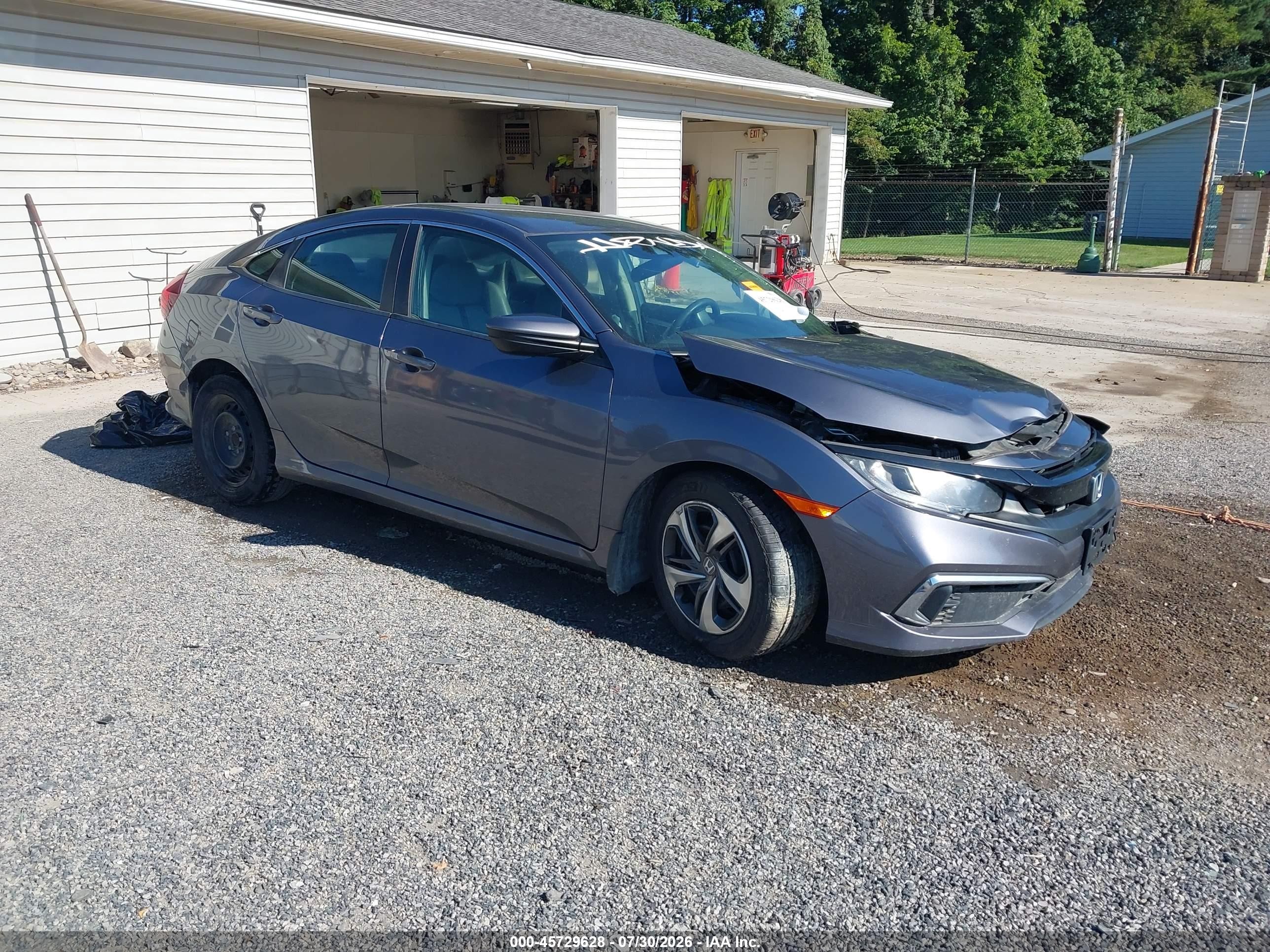 2020 Honda Civic LX, VIN 2HGFC2F63LH537939 — Front end