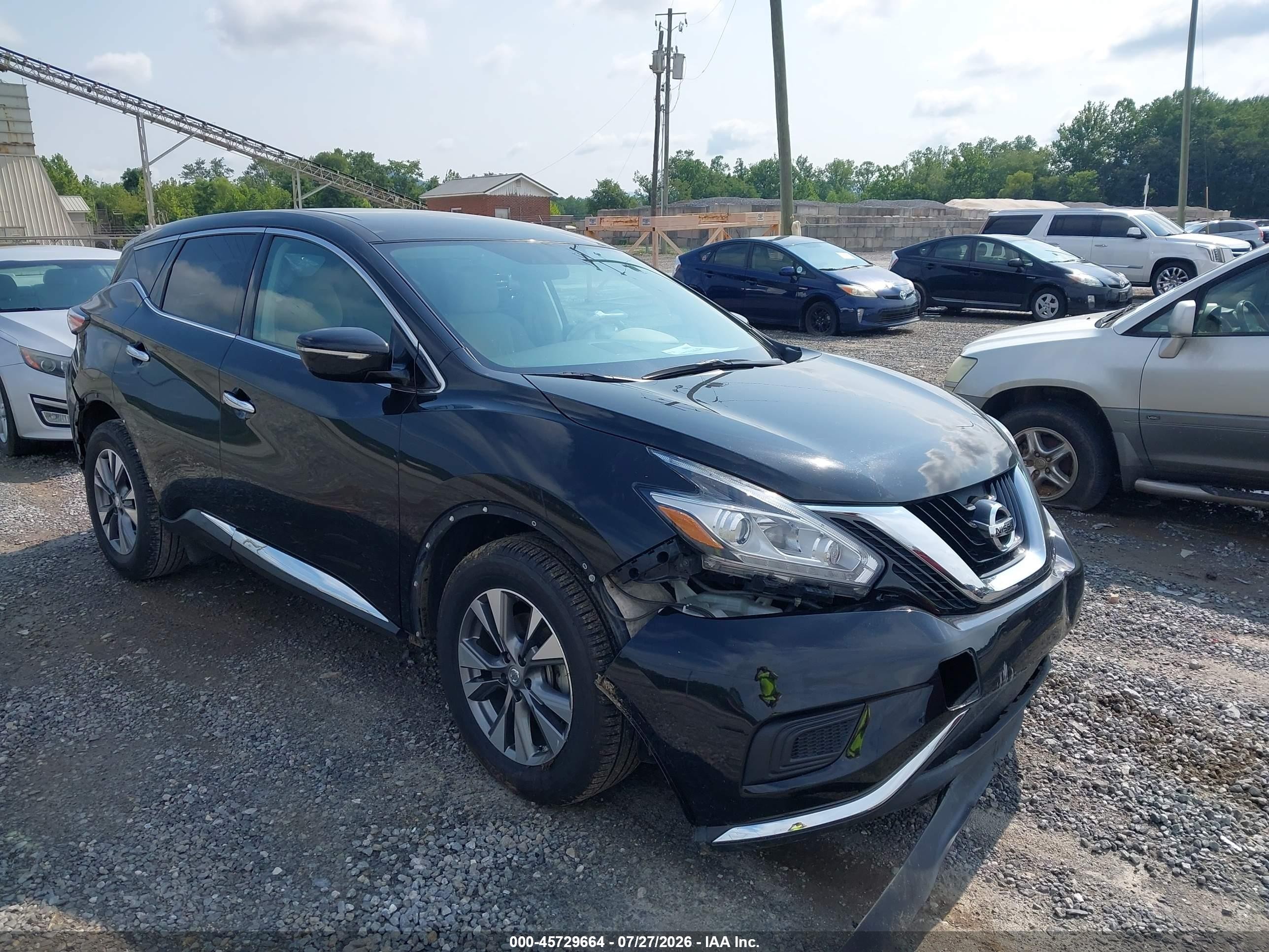 2015 Nissan Murano SL, VIN 5N1AZ2MH2FN203338 — Front end
