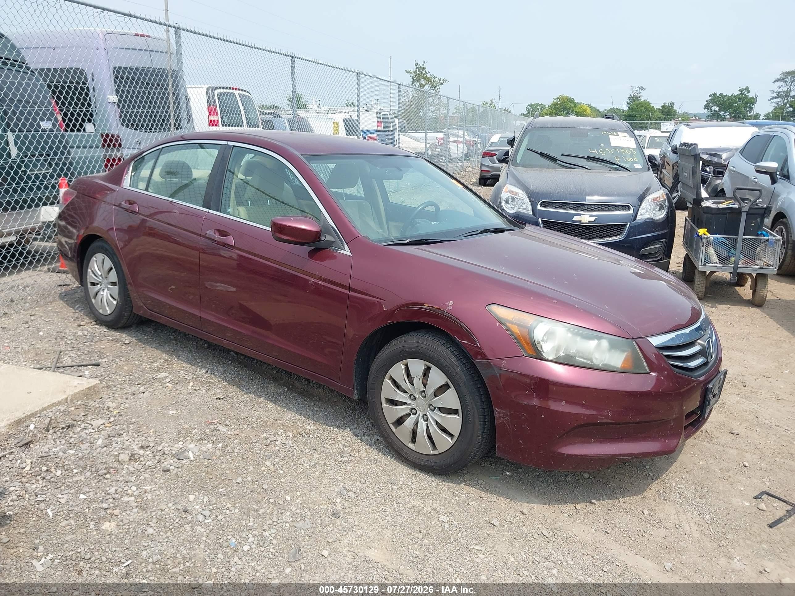 2012 Honda Accord LX, VIN 1HGCP2F31CA129225 — Бок