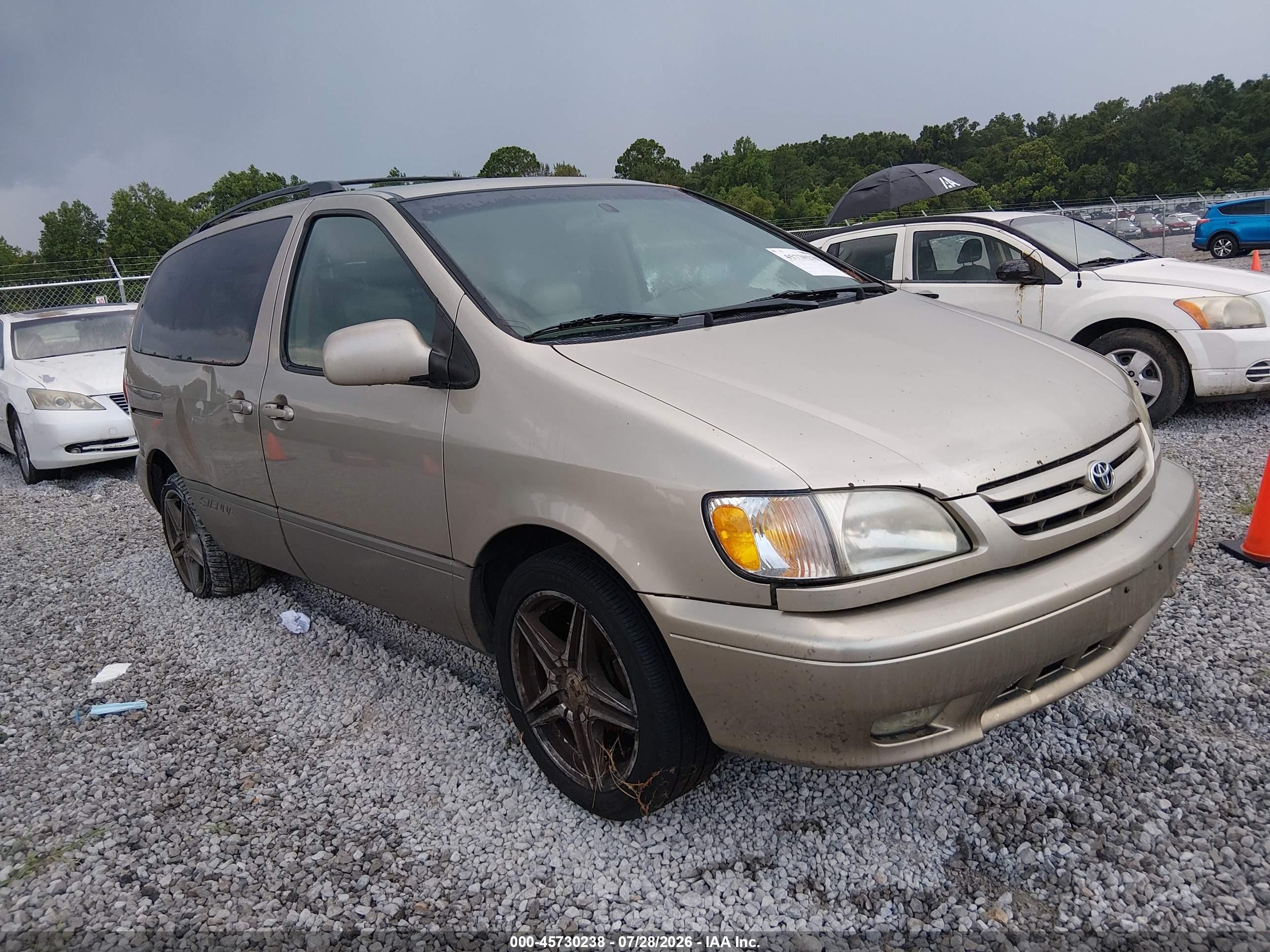 2001 Toyota Sienna LE, VIN 4T3ZF13C71U374202 — Обычный износ