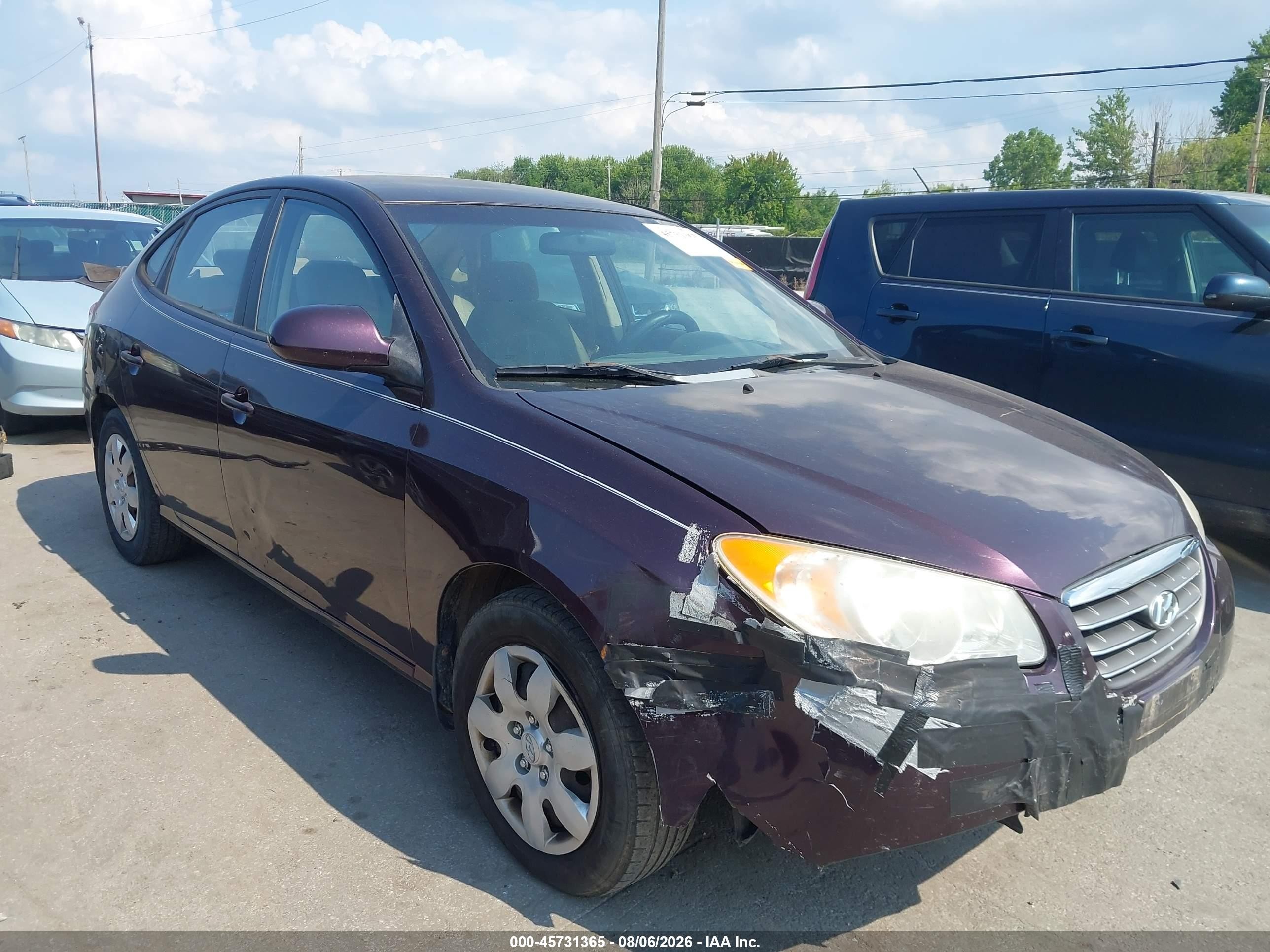 2008 Hyundai Elantra GLS, VIN KMHDU46DX8U459205 — Front end
