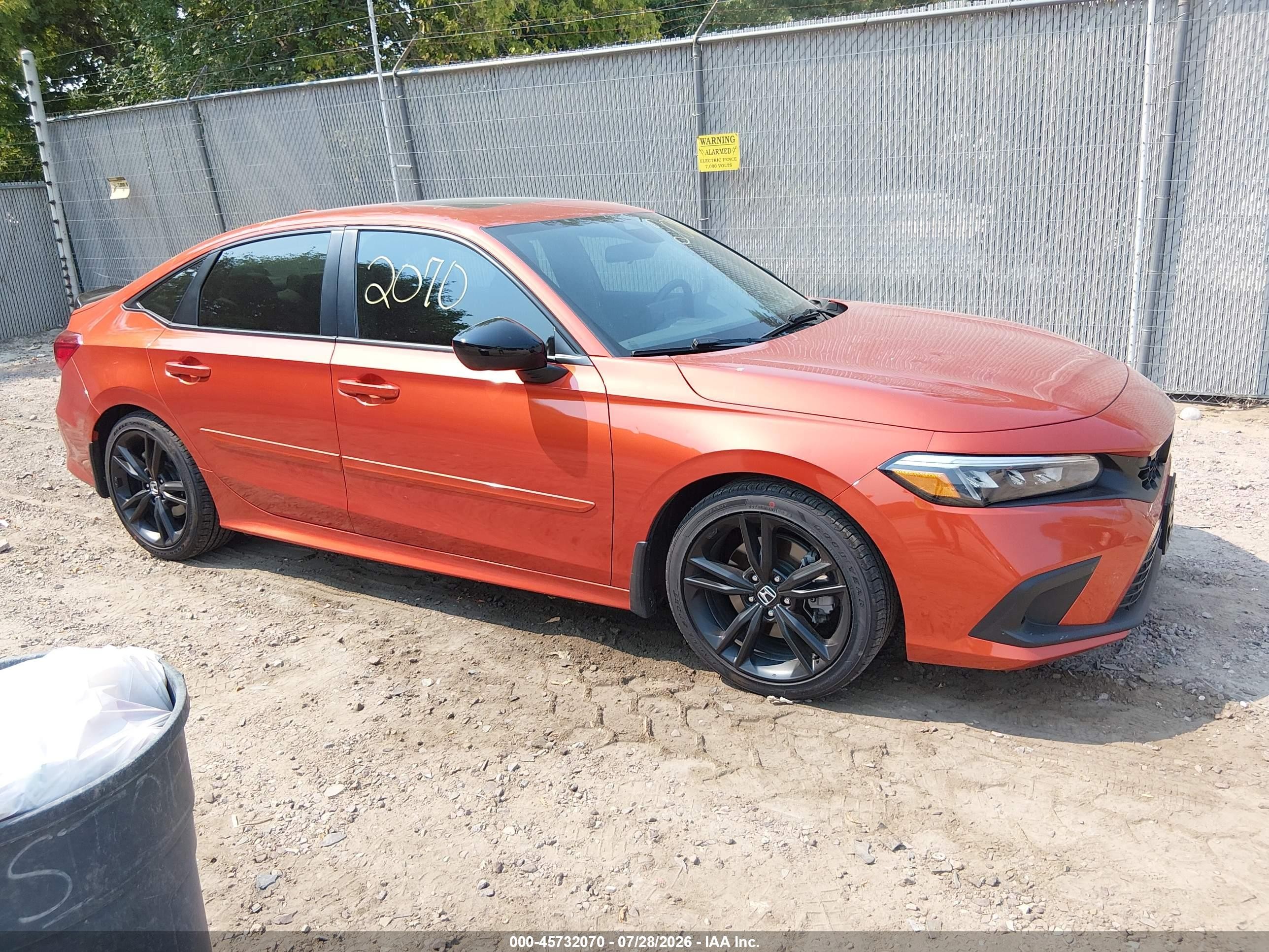 2022 Honda Civic Si, VIN 2HGFE1E53NH475104 — Hail